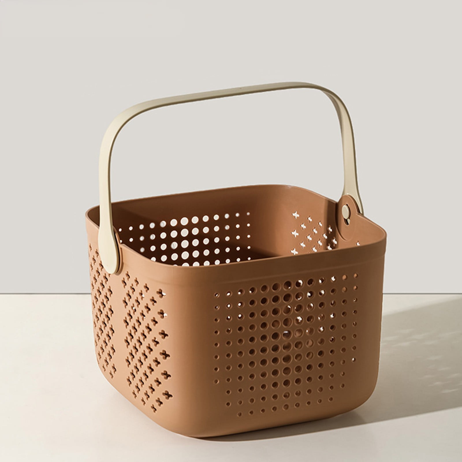 Xuniizn Plastic Shower Caddy Portable Bucket, Cleaning Shower Basket with Handle Compartments Storage Organizer for Bathroom Kitchen College Dorm Sink C - Image 2