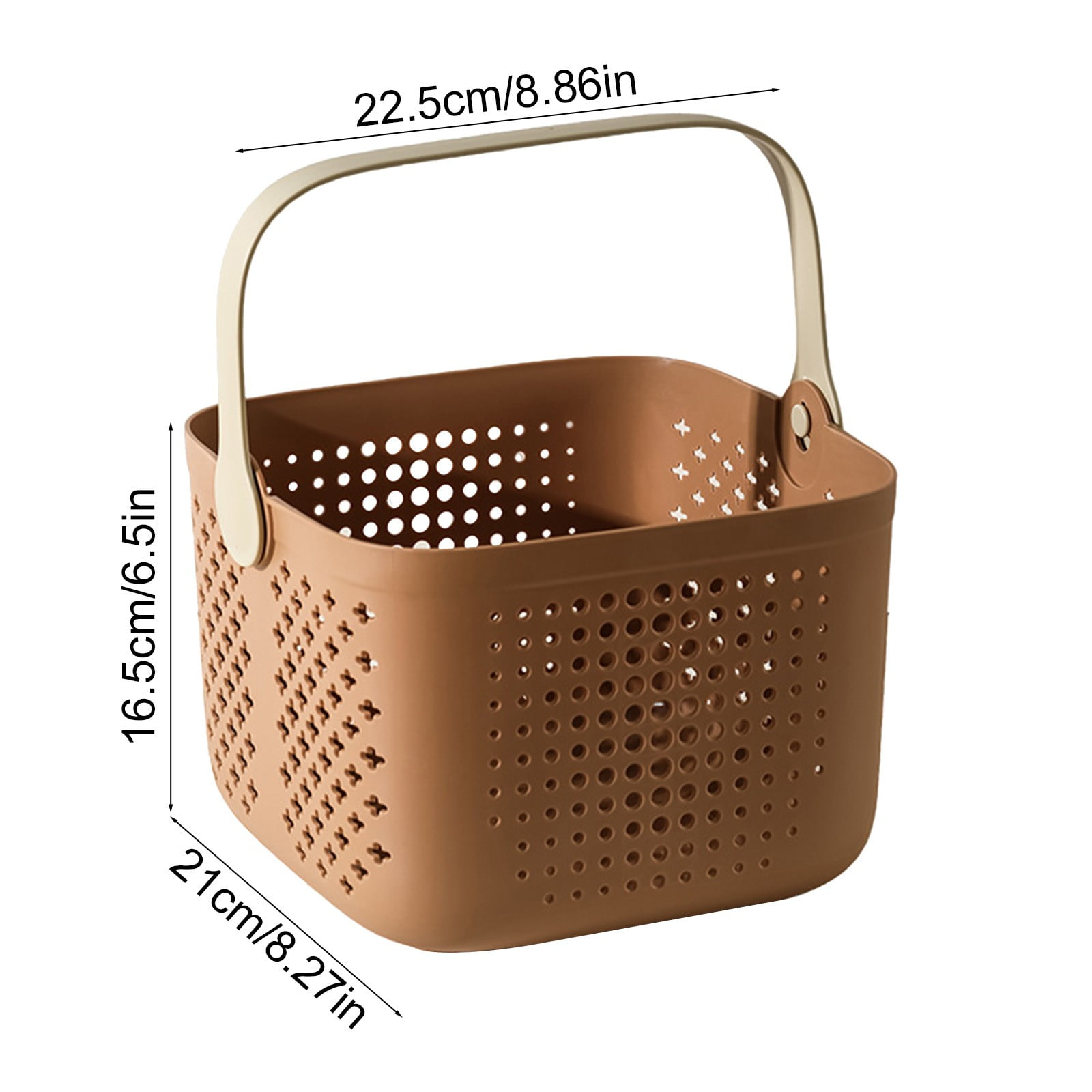 Xuniizn Plastic Shower Caddy Portable Bucket, Cleaning Shower Basket with Handle Compartments Storage Organizer for Bathroom Kitchen College Dorm Sink C - Image 4