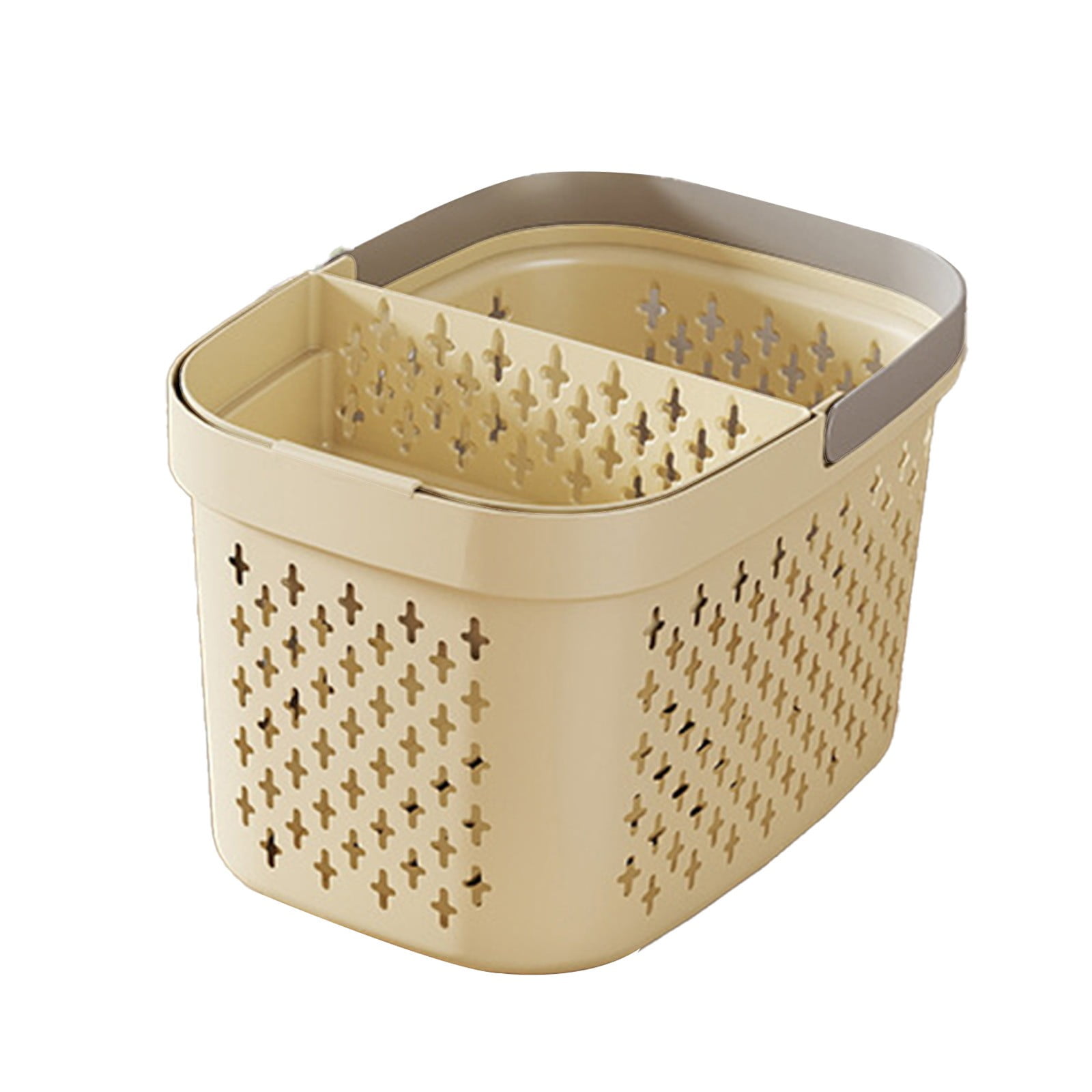 Xuniizn Plastic Shower Caddy Portable Bucket, Cleaning Shower Basket with Handle Compartments Storage Organizer for Bathroom Kitchen College Dorm Sink D - Image 3