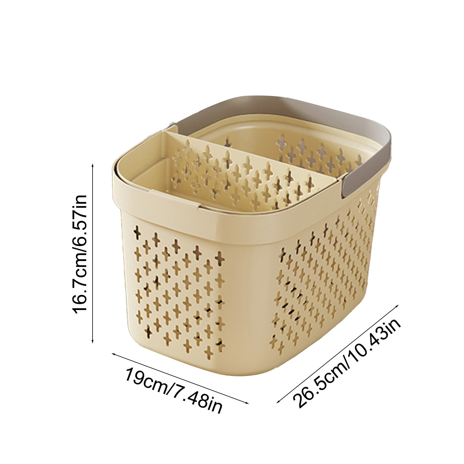 Xuniizn Plastic Shower Caddy Portable Bucket, Cleaning Shower Basket with Handle Compartments Storage Organizer for Bathroom Kitchen College Dorm Sink D - Image 4