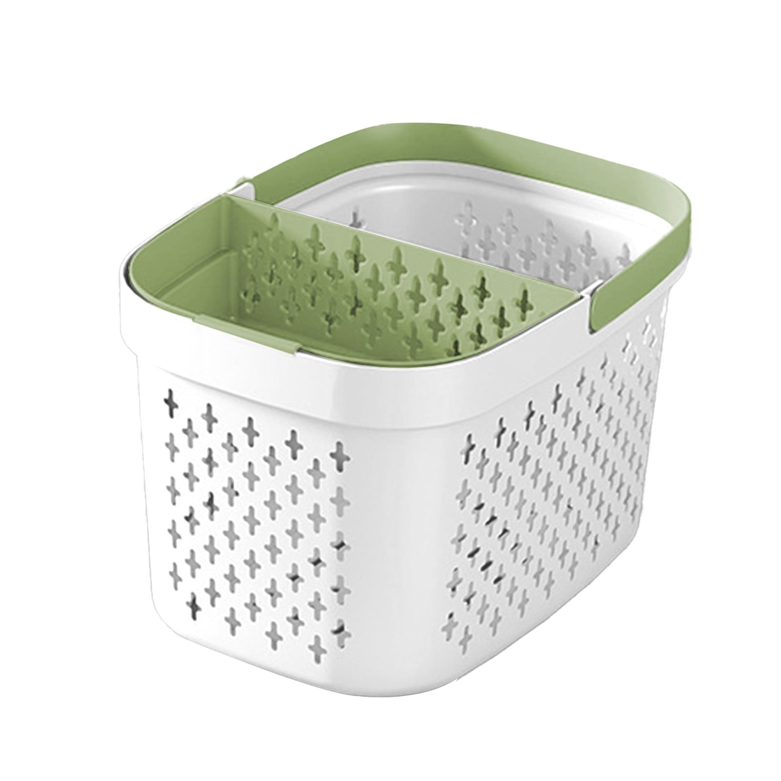 Xuniizn Plastic Shower Caddy Portable Bucket, Cleaning Shower Basket with Handle Compartments Storage Organizer for Bathroom Kitchen College Dorm Sink F - Image 3