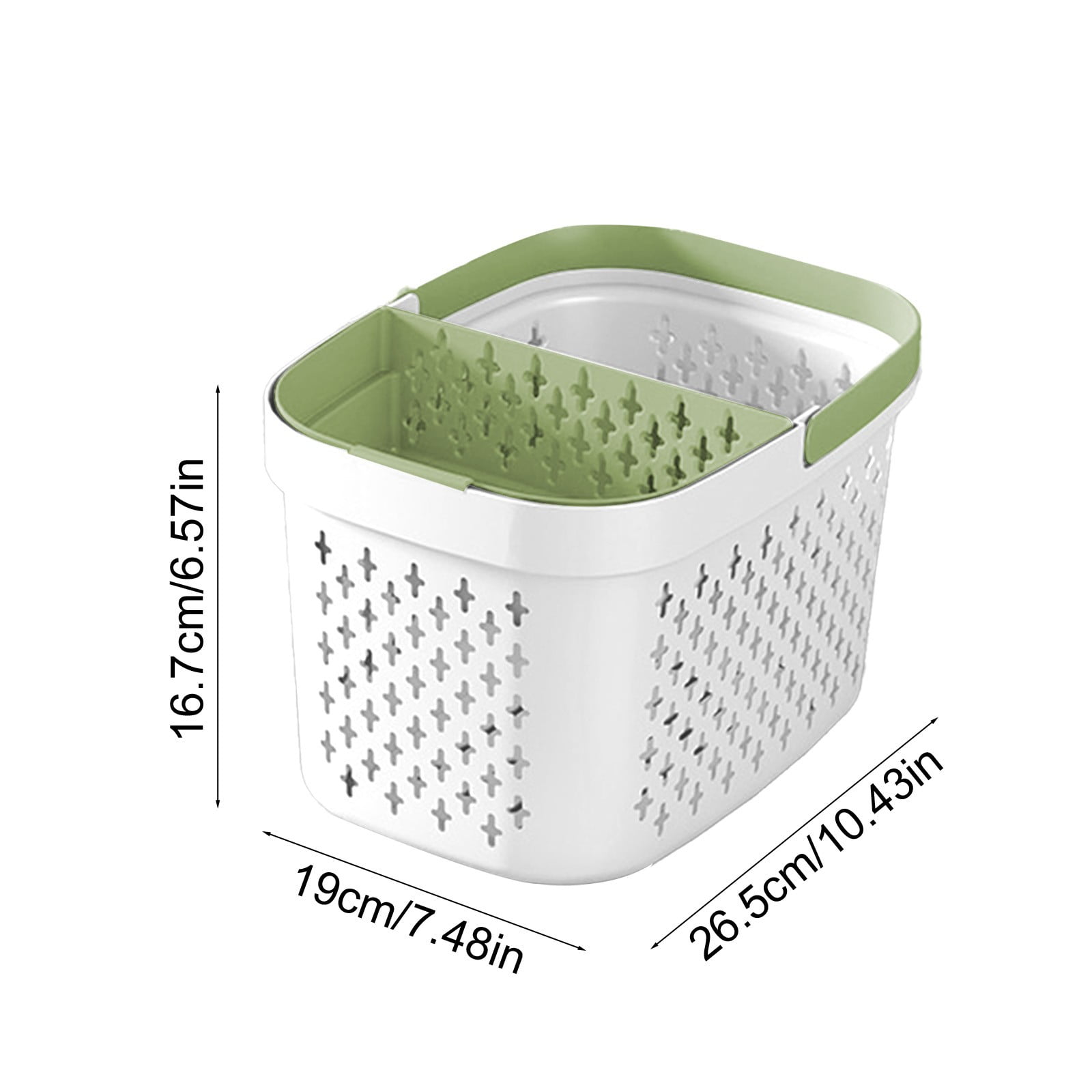 Xuniizn Plastic Shower Caddy Portable Bucket, Cleaning Shower Basket with Handle Compartments Storage Organizer for Bathroom Kitchen College Dorm Sink F - Image 4