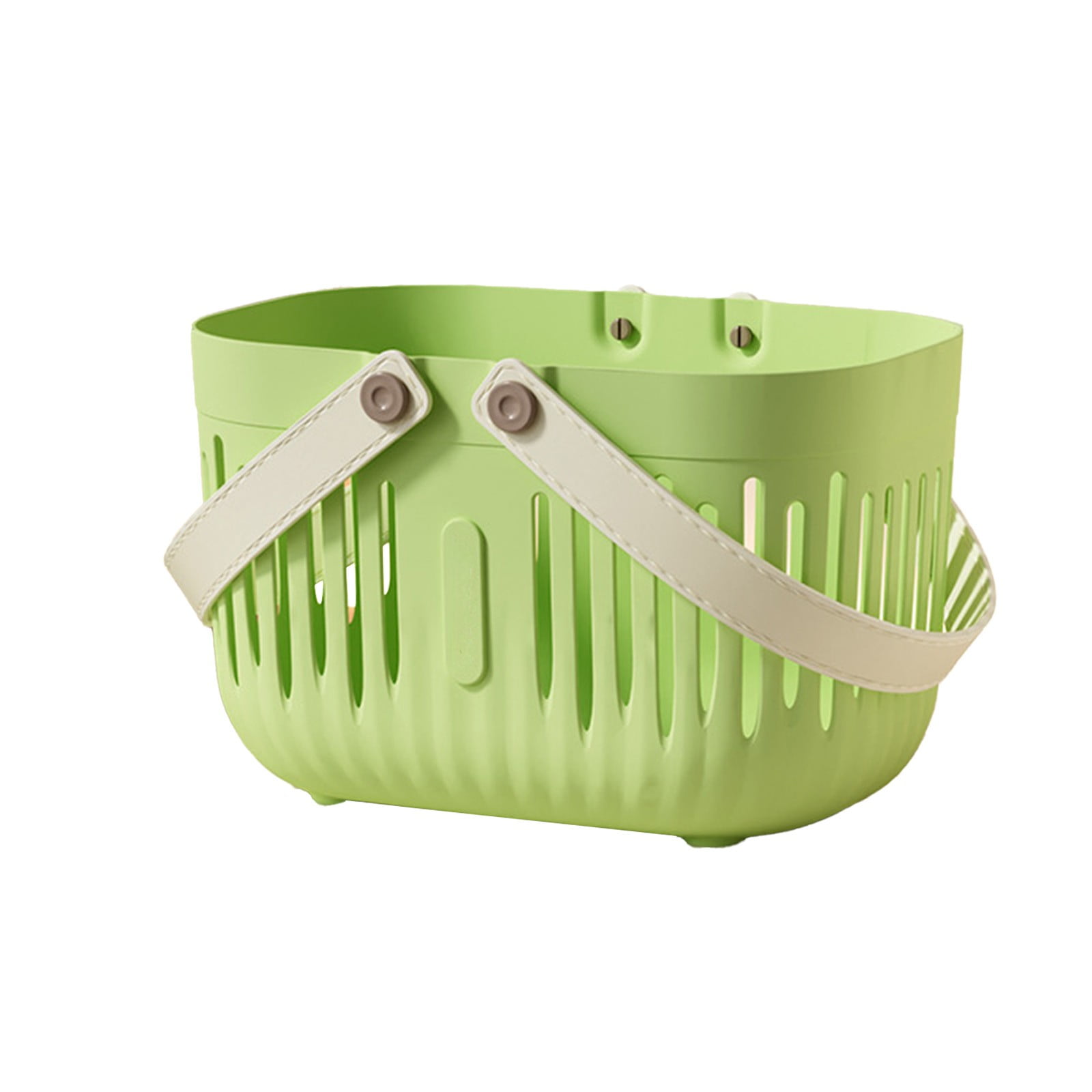 Xuniizn Plastic Shower Caddy Portable Bucket, Cleaning Shower Basket with Handle Compartments Storage Organizer for Bathroom Kitchen College Dorm Sink Green - Image 3