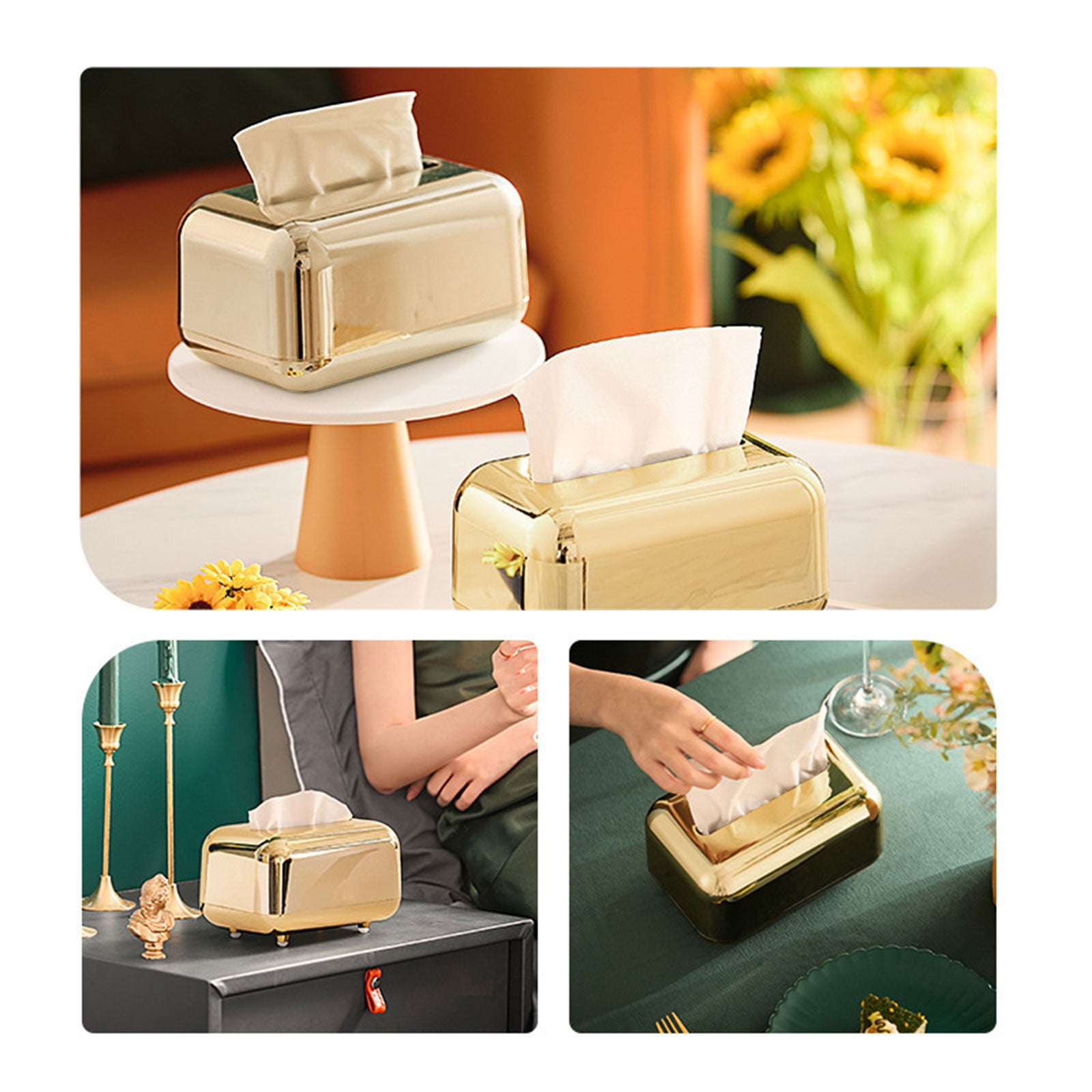 Xuniizn Tissue Box Cover Square 6x4x5
