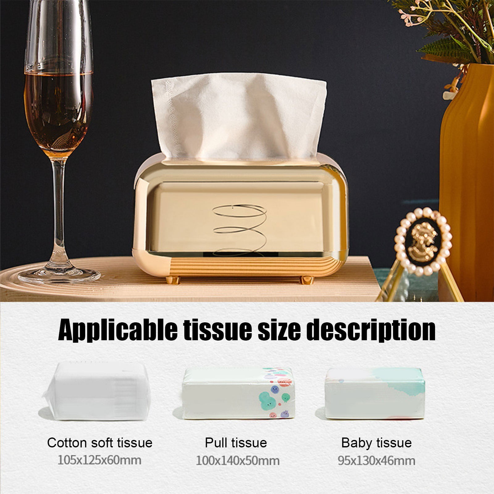 Xuniizn Tissue Box Cover Square 6x4x5