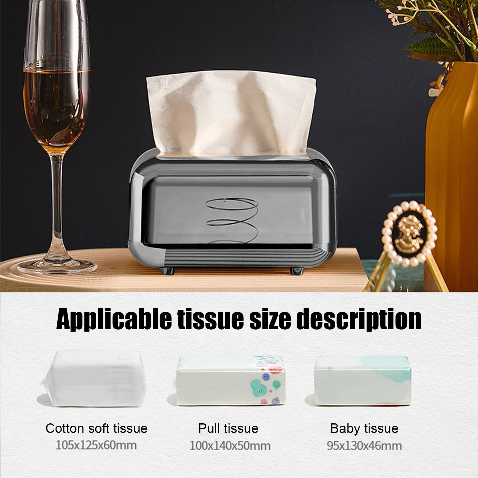 Xuniizn Tissue Box Cover Square 6x4x5
