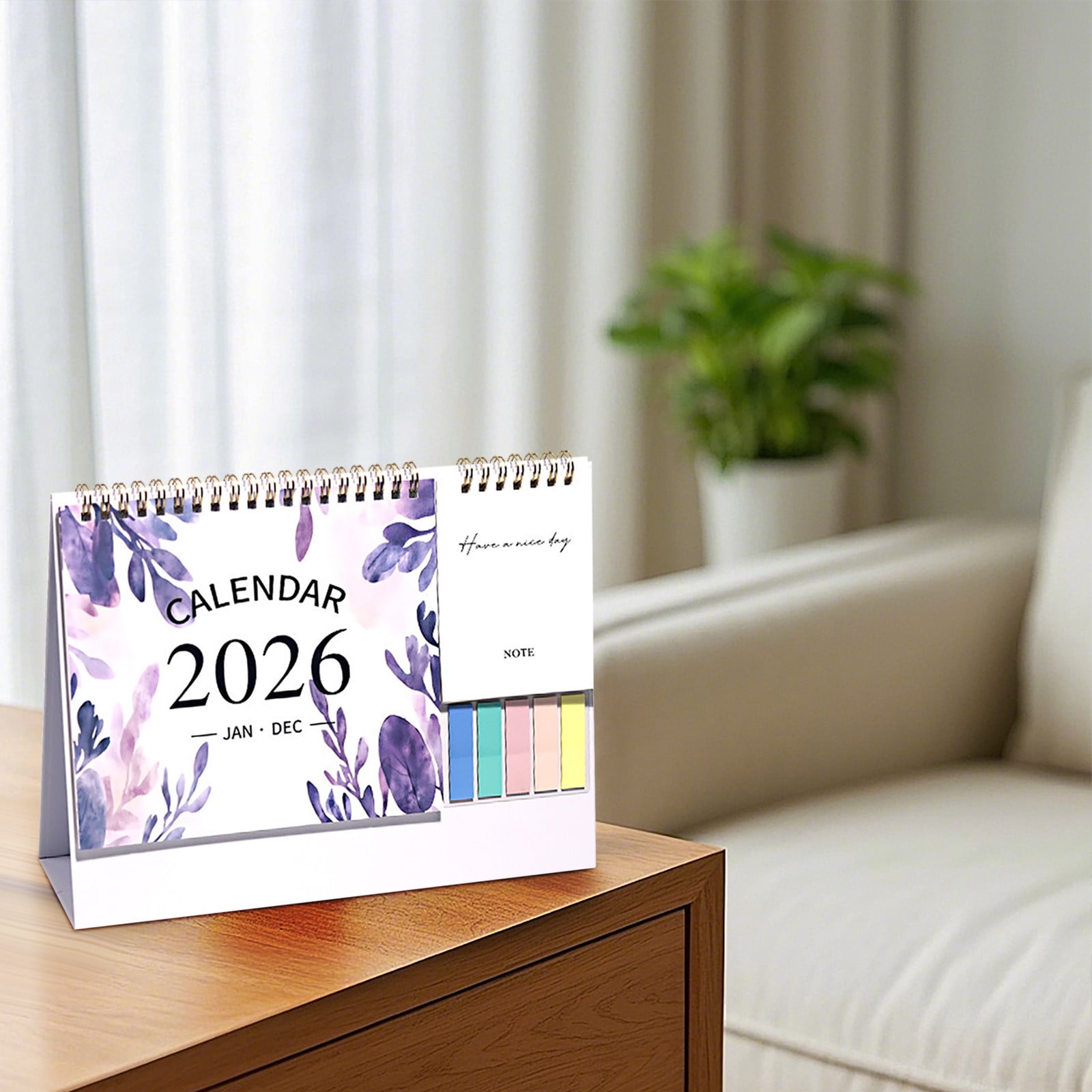 Dmlowu 2026 Desk Calendar - 8x10 inch Desk Calendar 2026-2027, 12 Months Desk Calendar Runs From January 2026 To December 2026, Exquisite Desk Calendar 2026 C - Image 2