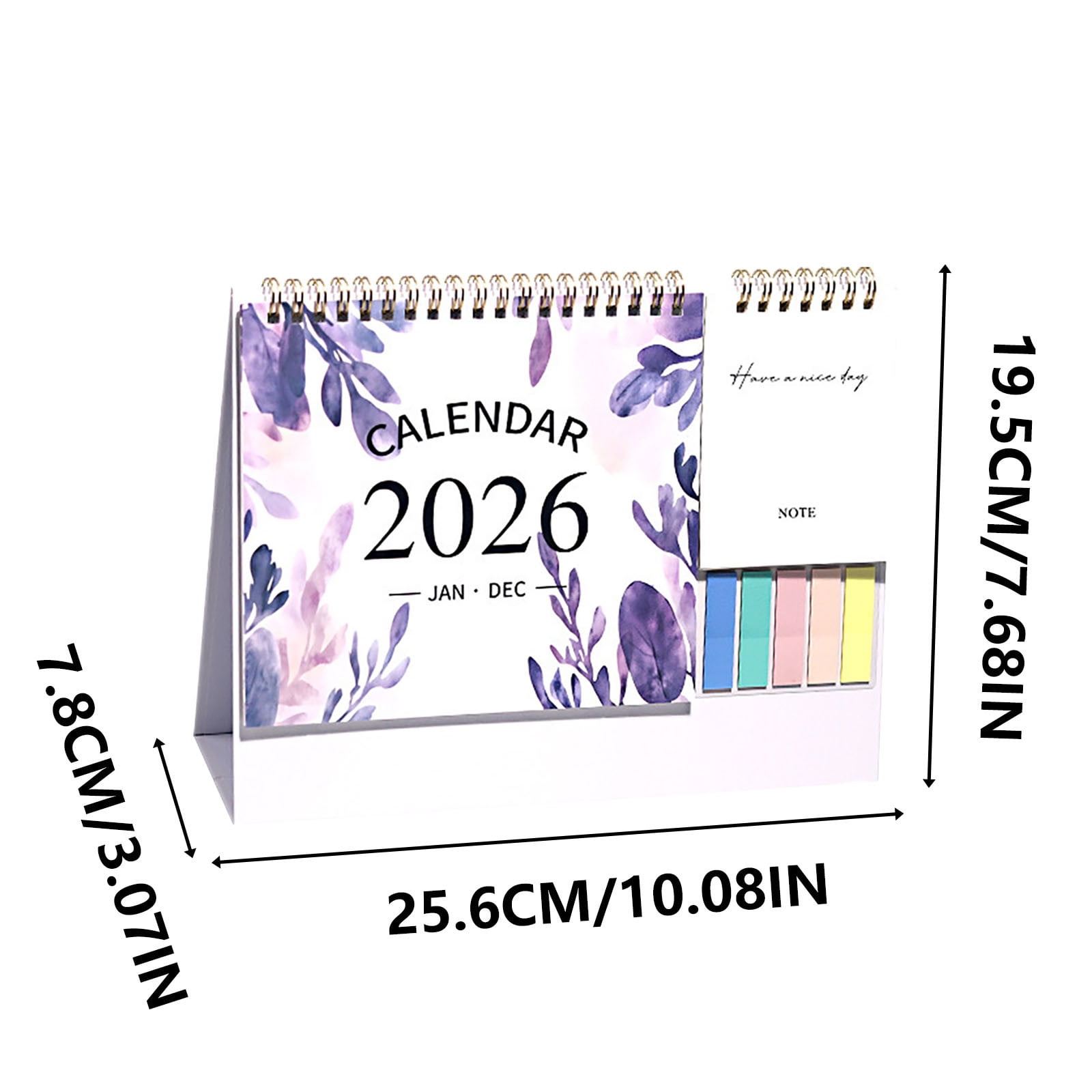 Dmlowu 2026 Desk Calendar - 8x10 inch Desk Calendar 2026-2027, 12 Months Desk Calendar Runs From January 2026 To December 2026, Exquisite Desk Calendar 2026 C - Image 4