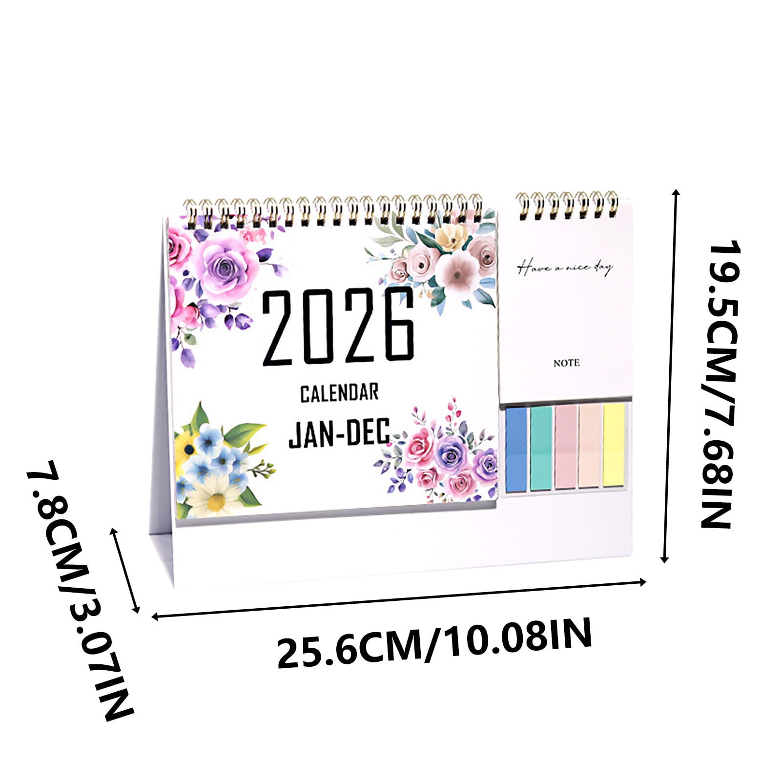 Dmlowu 2026 Desk Calendar - 8x10 inch Desk Calendar 2026-2027, 12 Months Desk Calendar Runs From January 2026 To December 2026, Exquisite Desk Calendar 2026 D - Image 4