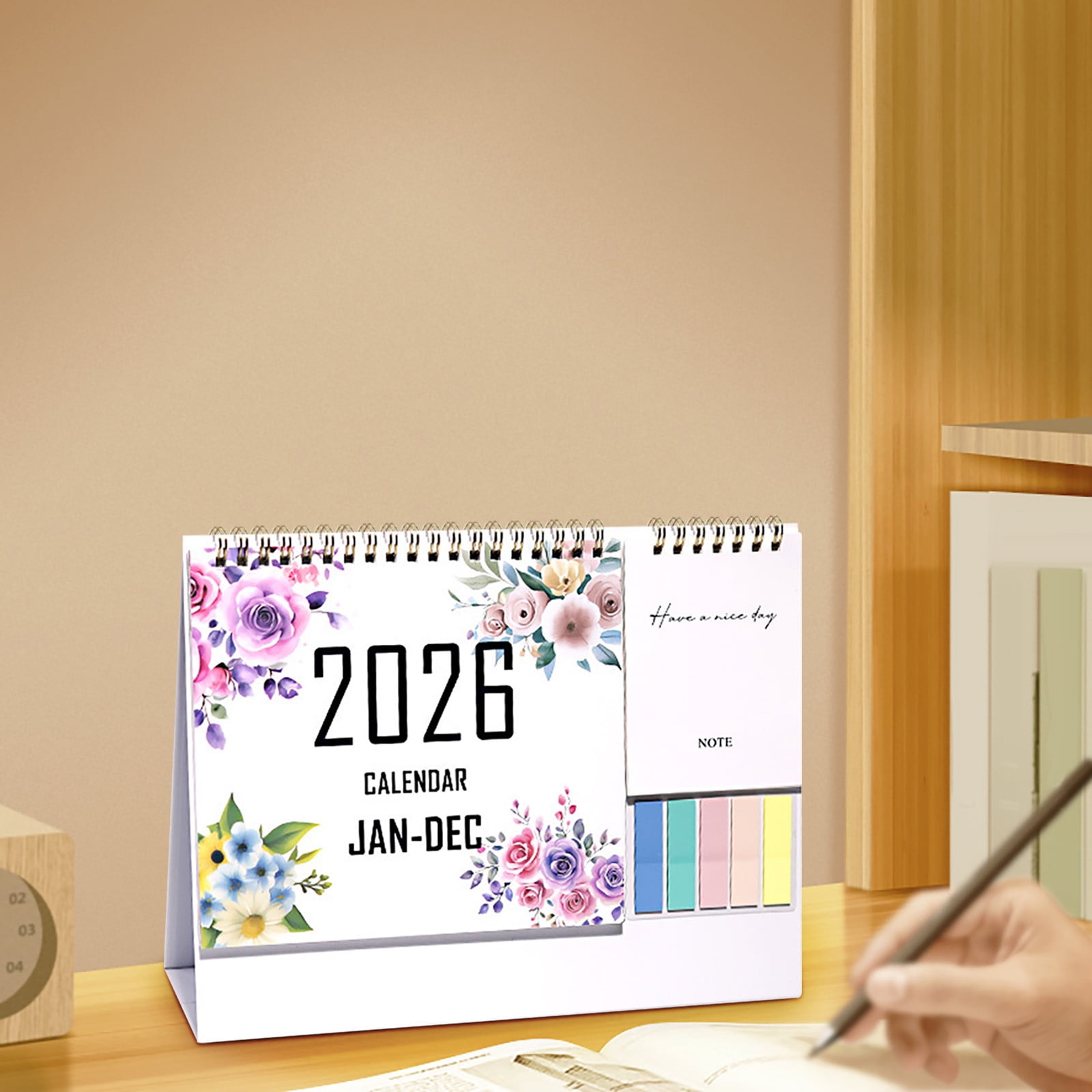 Dmlowu 2026 Desk Calendar - 8x10 inch Desk Calendar 2026-2027, 12 Months Desk Calendar Runs From January 2026 To December 2026, Exquisite Desk Calendar 2026 D - Image 6
