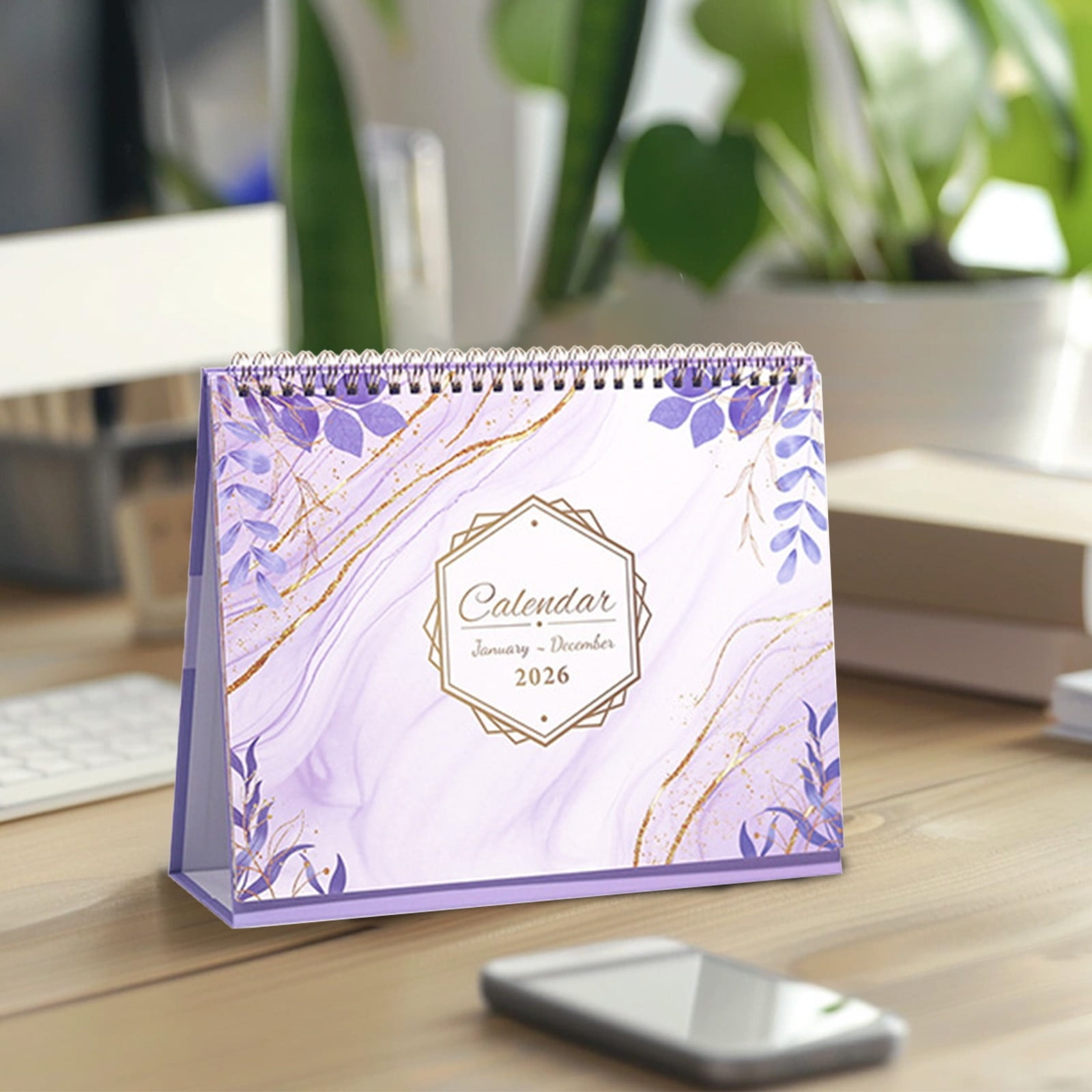 Dmlowu 2026 Desk Calendar - 8x10 inch Desk Calendar 2026-2027, 12 Months Desk Calendar Runs From January 2026 To December 2026, Exquisite Desk Calendar 2026 I - Image 1