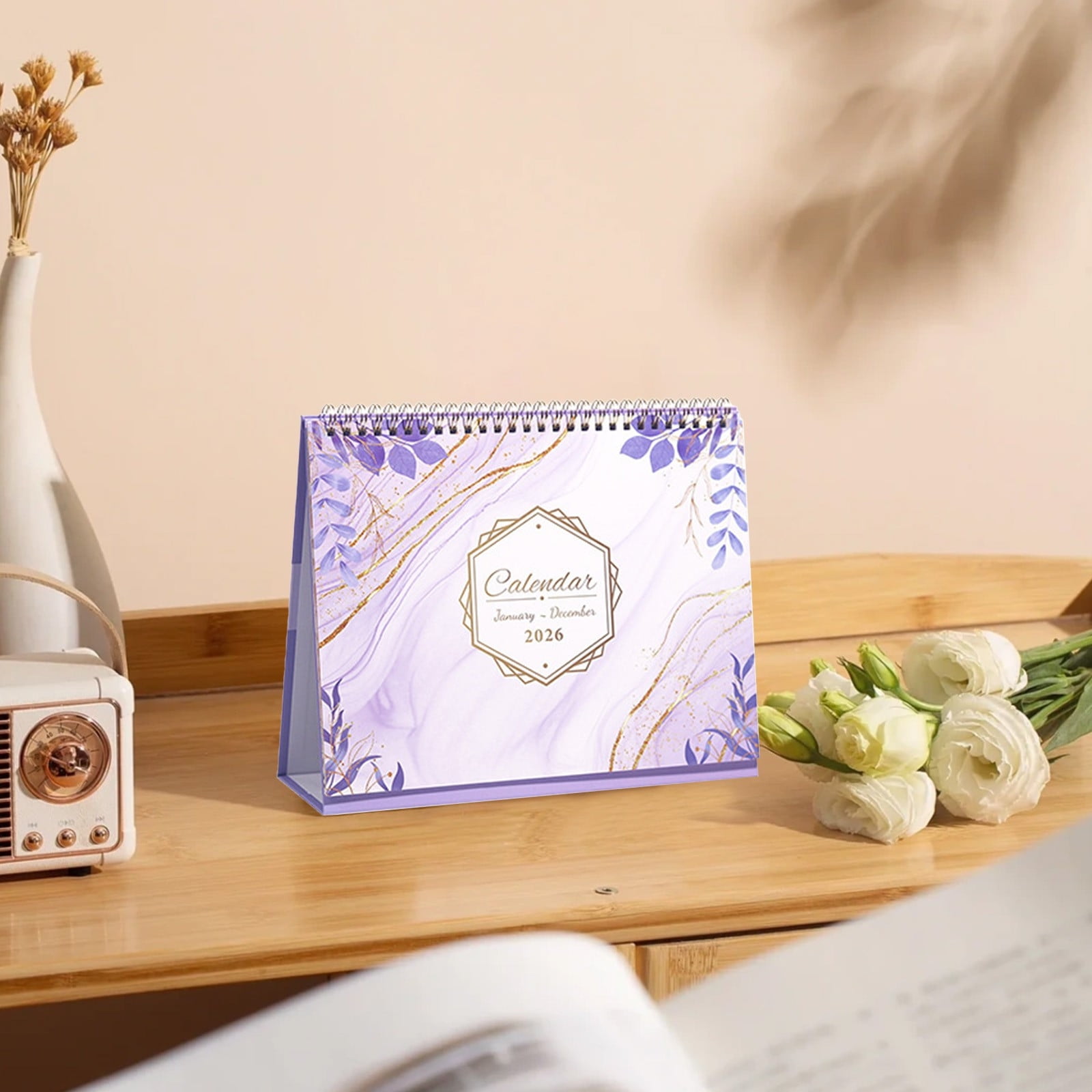 Dmlowu 2026 Desk Calendar - 8x10 inch Desk Calendar 2026-2027, 12 Months Desk Calendar Runs From January 2026 To December 2026, Exquisite Desk Calendar 2026 I - Image 5