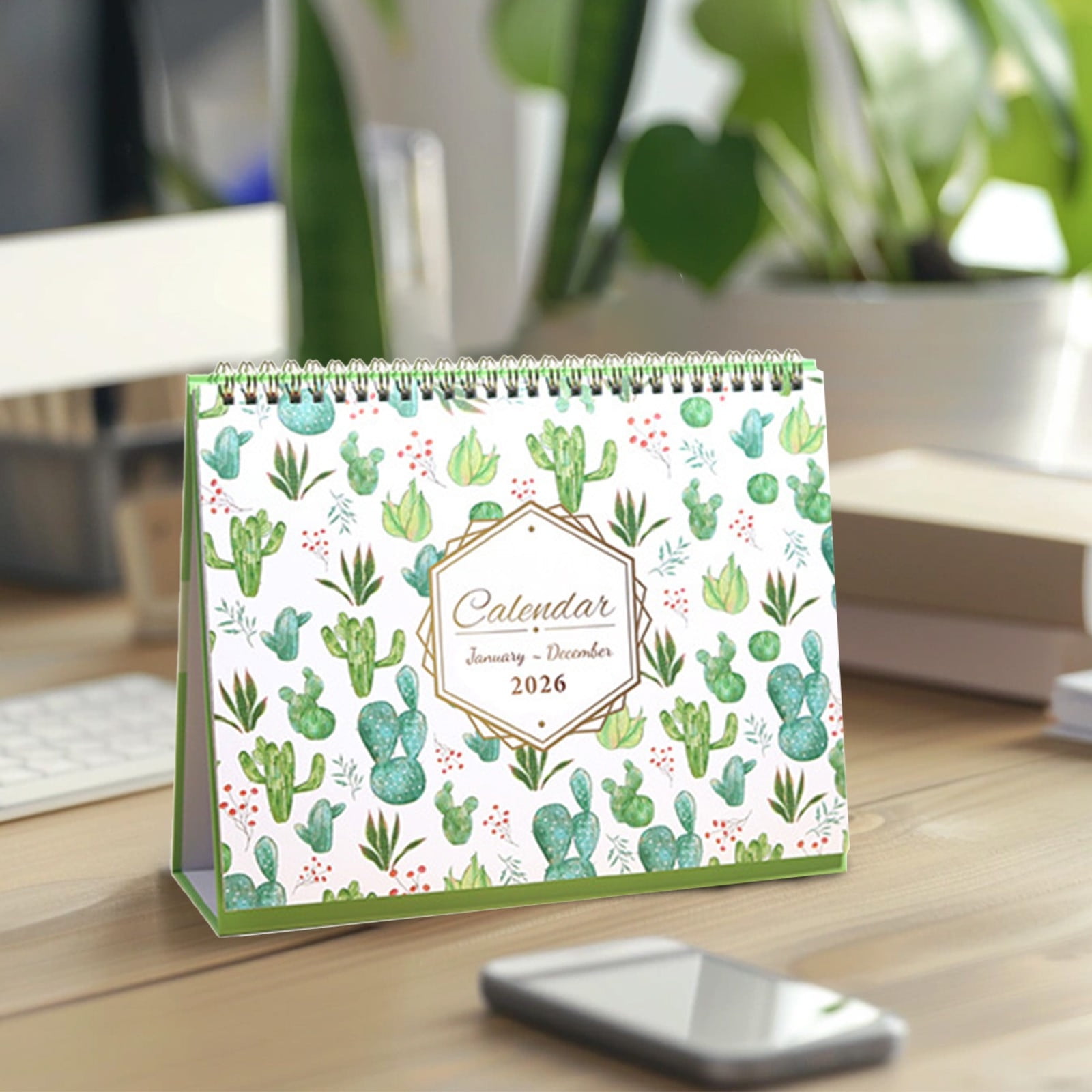 Dmlowu 2026 Desk Calendar - 8x10 inch Desk Calendar 2026-2027, 12 Months Desk Calendar Runs From January 2026 To December 2026, Exquisite Desk Calendar 2026 K - Image 1