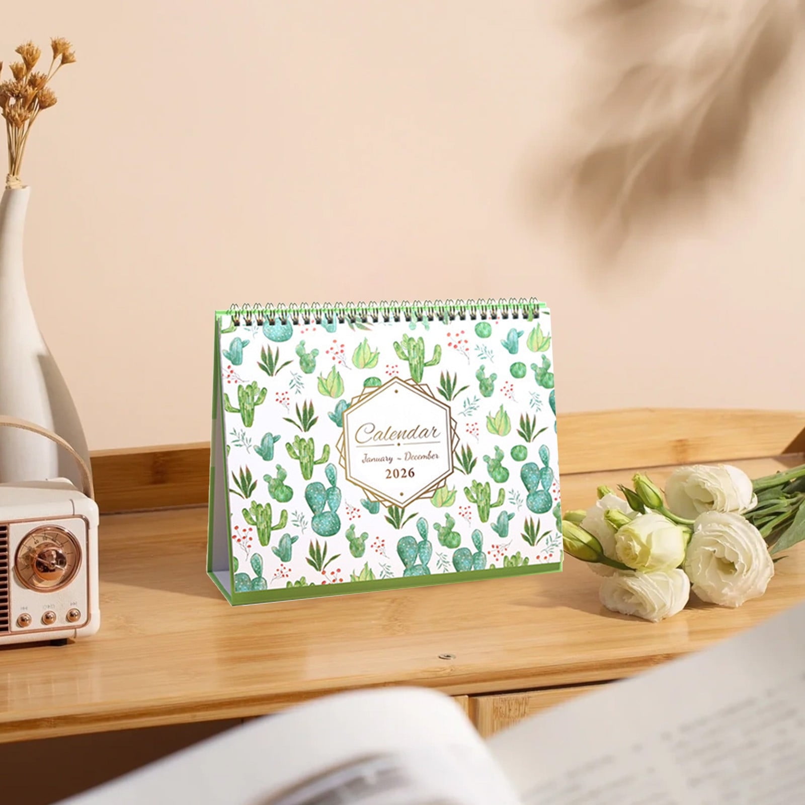 Dmlowu 2026 Desk Calendar - 8x10 inch Desk Calendar 2026-2027, 12 Months Desk Calendar Runs From January 2026 To December 2026, Exquisite Desk Calendar 2026 K - Image 4