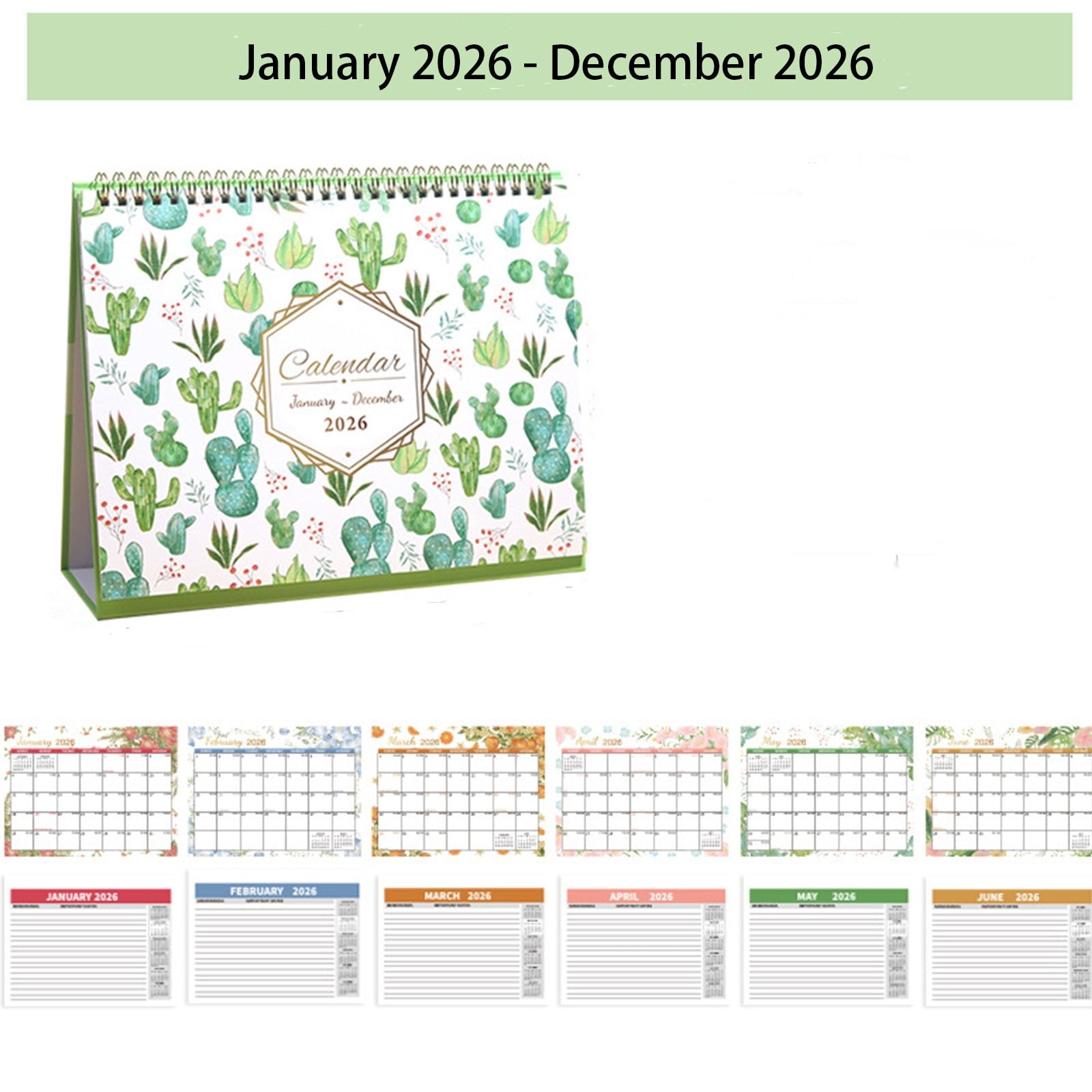 Dmlowu 2026 Desk Calendar - 8x10 inch Desk Calendar 2026-2027, 12 Months Desk Calendar Runs From January 2026 To December 2026, Exquisite Desk Calendar 2026 K - Image 5