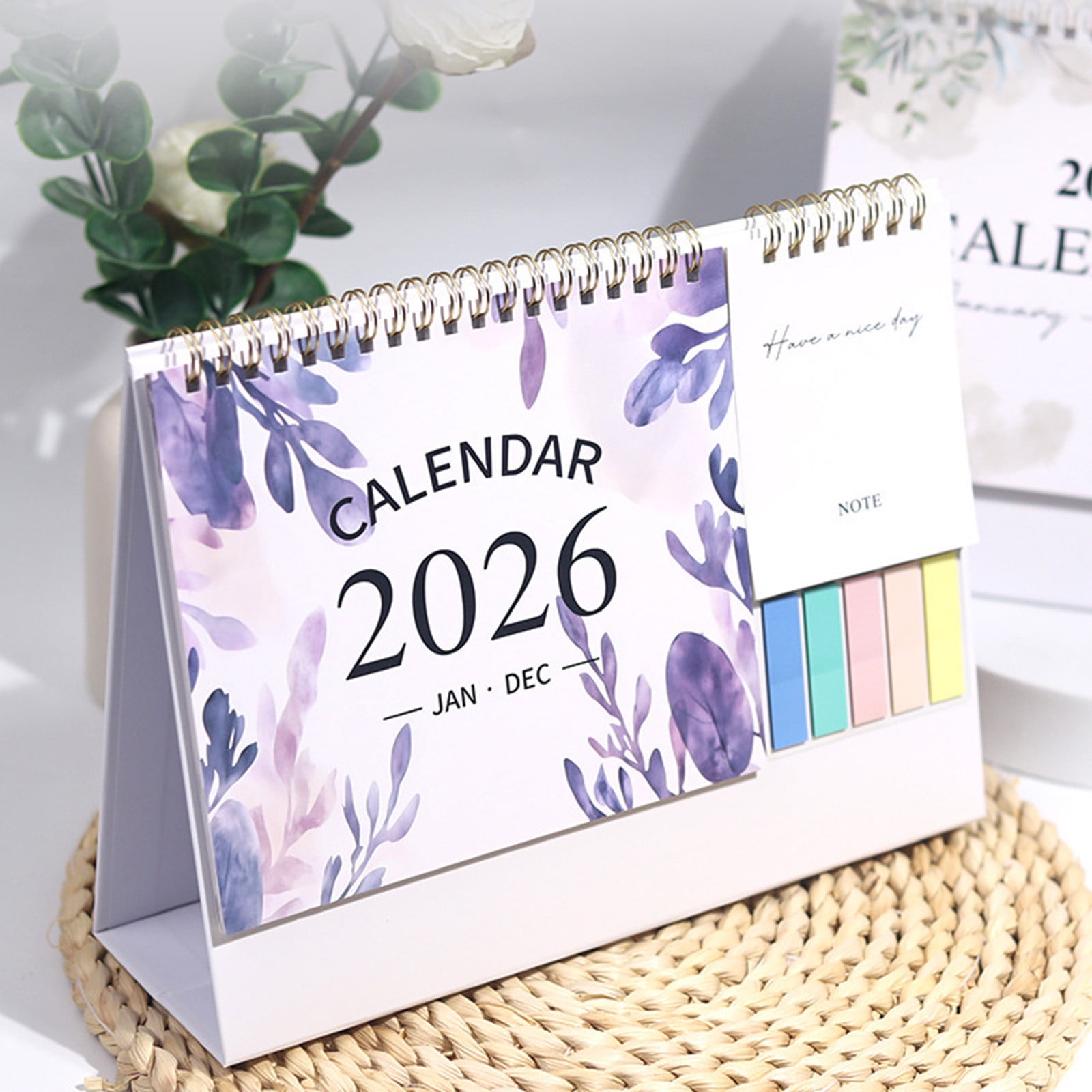 Dmlowu 2026 Desk Calendar - 8x10 inch Desk Calendar 2026-2027, 12 Months Desk Calendar Runs From January 2026 To December 2026, Exquisite Desk Calendar 2026 M - Image 1