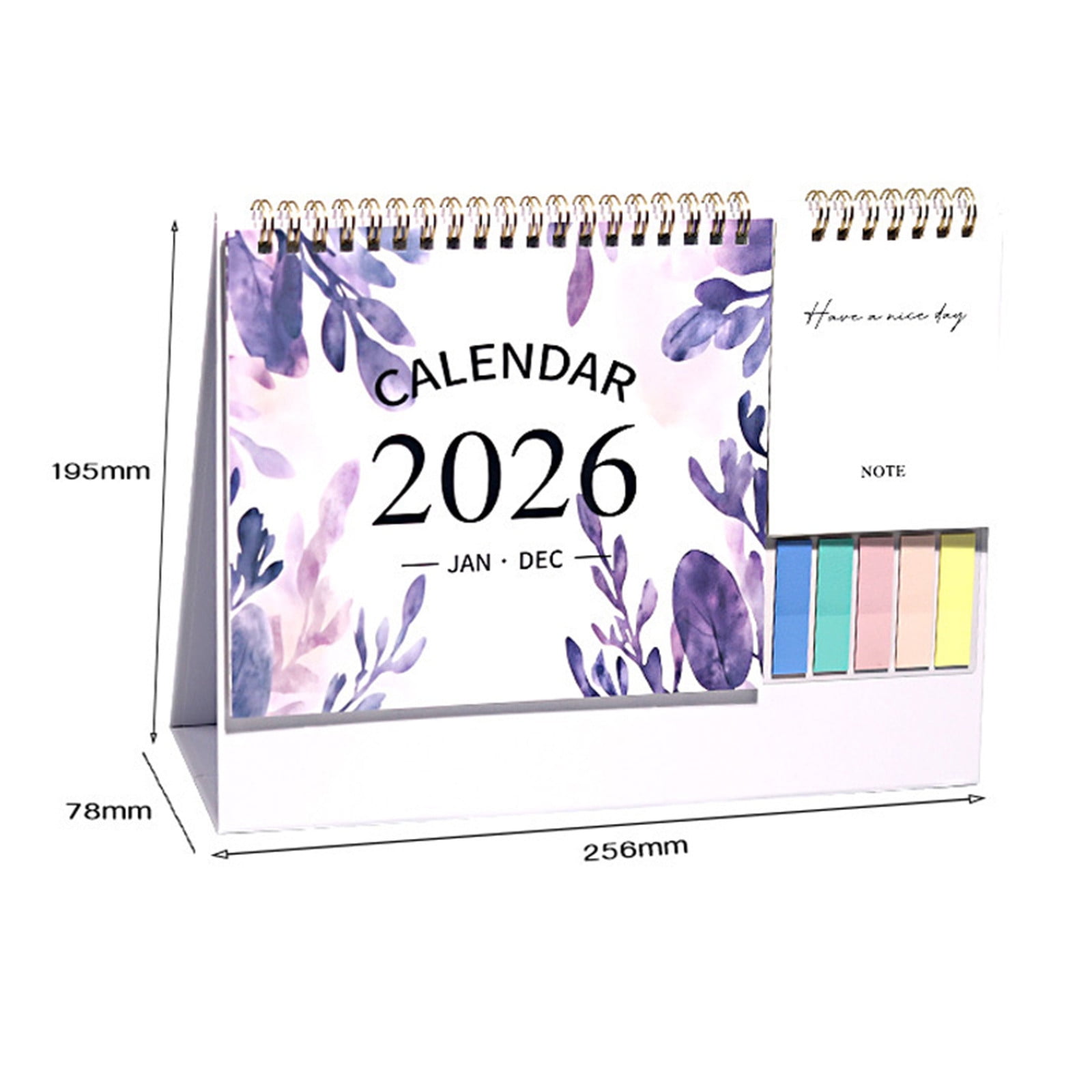 Dmlowu 2026 Desk Calendar - 8x10 inch Desk Calendar 2026-2027, 12 Months Desk Calendar Runs From January 2026 To December 2026, Exquisite Desk Calendar 2026 M - Image 2