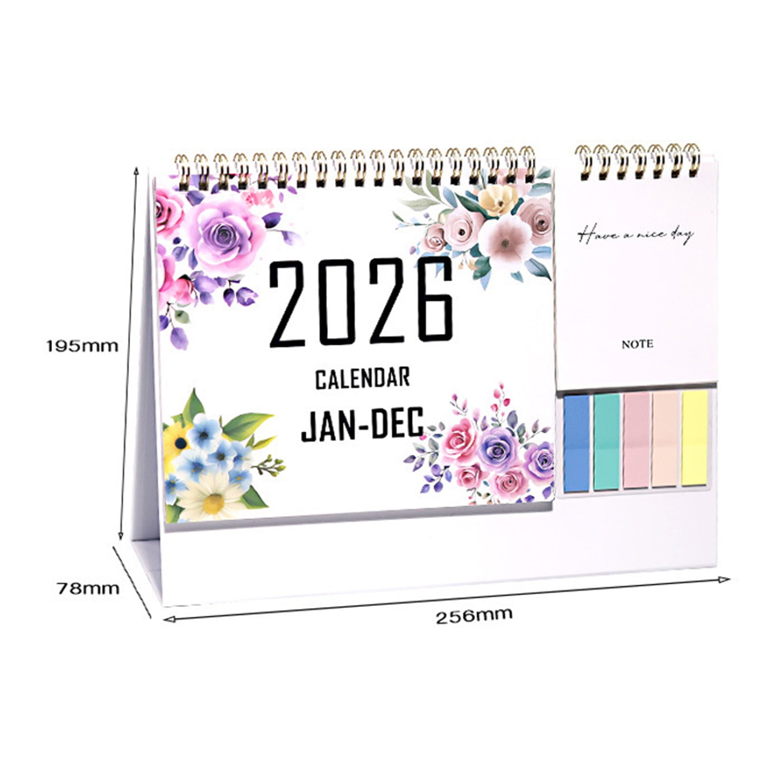Dmlowu 2026 Desk Calendar - 8x10 inch Desk Calendar 2026-2027, 12 Months Desk Calendar Runs From January 2026 To December 2026, Exquisite Desk Calendar 2026 O - Image 2