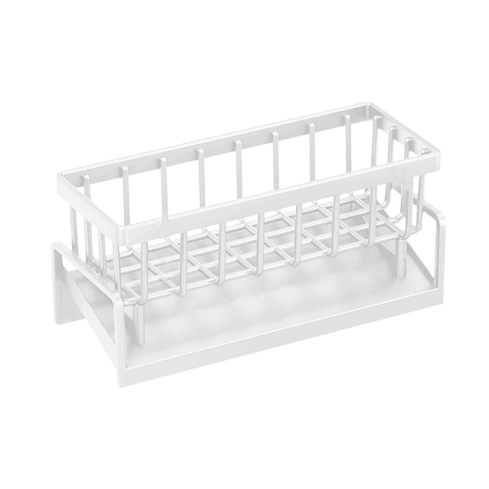 PALIFEUR Sponge Holder for Kitchen Sink, Kitchen Sink Organizer Rustproof 304 Stainless Steel Detachable Dishcloth Rack Sink Caddy, Kitchen Sponge Holder Bathroom Organizer Brush Holder Storage XA_#White - Image 2