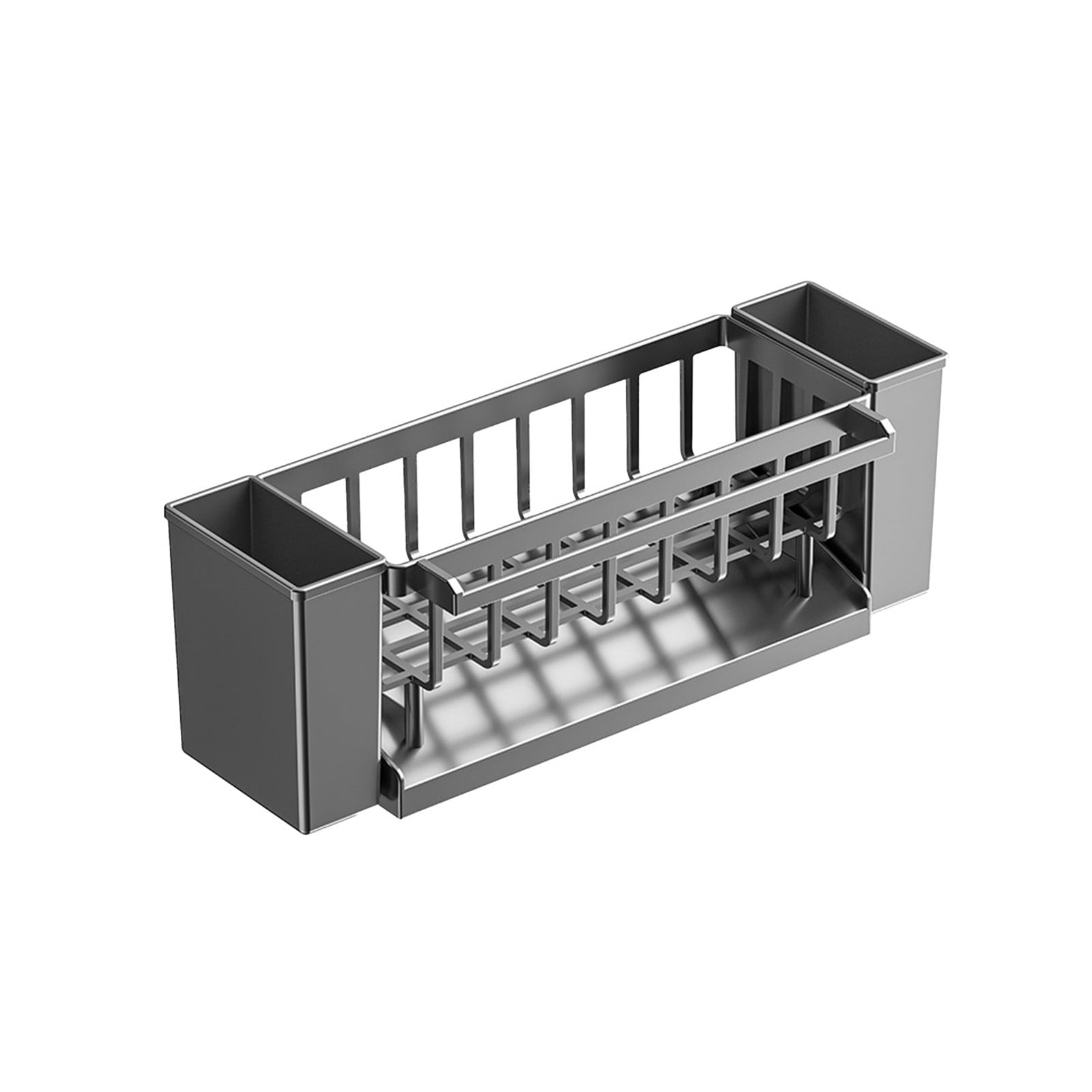 PALIFEUR Sponge Holder for Kitchen Sink, Kitchen Sink Organizer Rustproof 304 Stainless Steel Detachable Dishcloth Rack Sink Caddy, Kitchen Sponge Holder Bathroom Organizer Brush Holder Storage XB_#Gray - Image 2