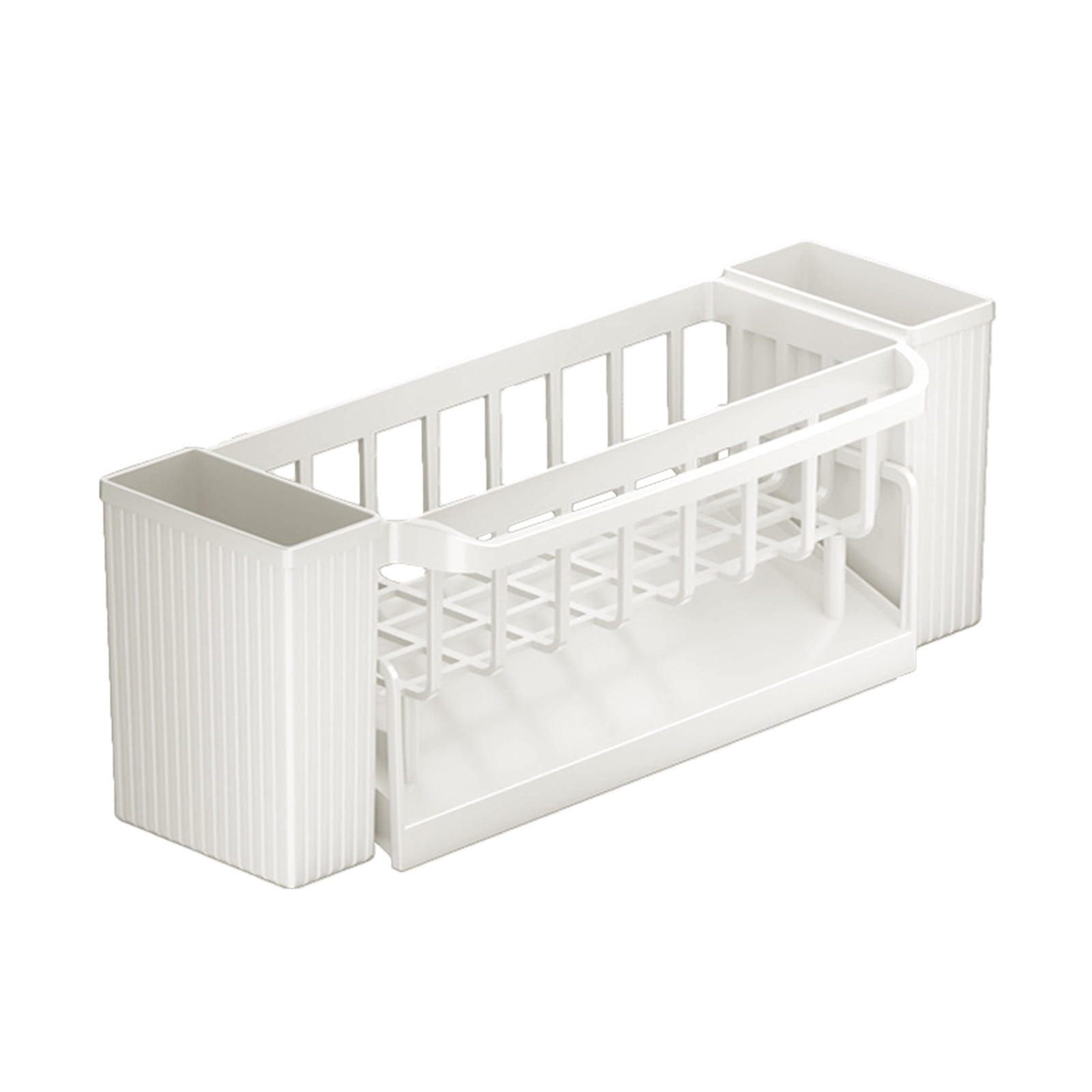 Kitchen sink sponge rack, kitchen sink storage rack, rust-proof detachable dishcloth rack, sink storage rack, kitchen sponge rack, bathroom storage rack, brush holder #beige - Image 2