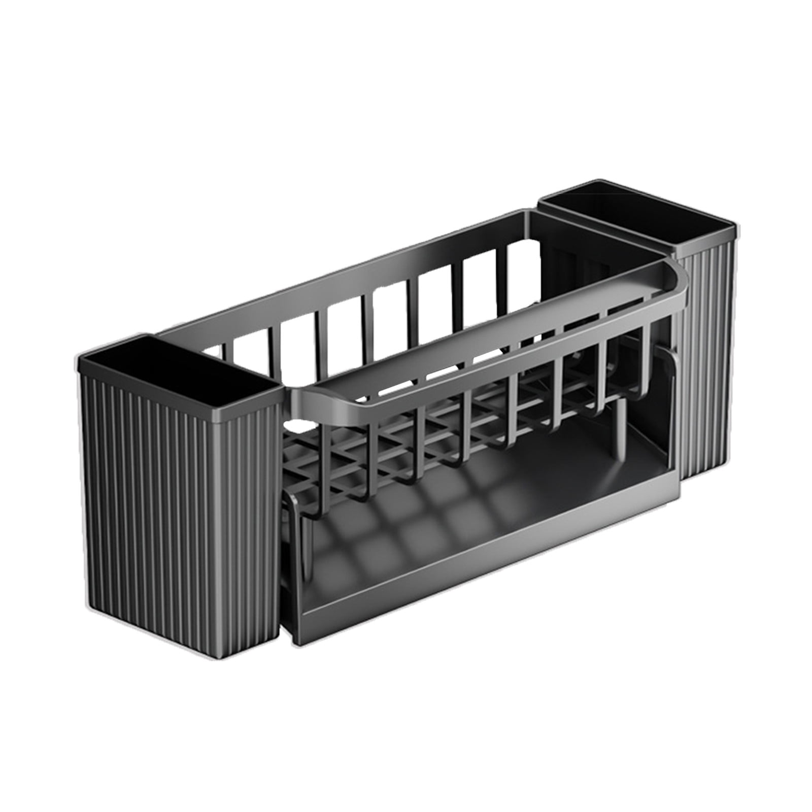 PALIFEUR Sponge Holder for Kitchen Sink, Kitchen Sink Organizer Rustproof 304 Stainless Steel Detachable Dishcloth Rack Sink Caddy, Kitchen Sponge Holder Bathroom Organizer Brush Holder Storage XC_#Gray - Image 2