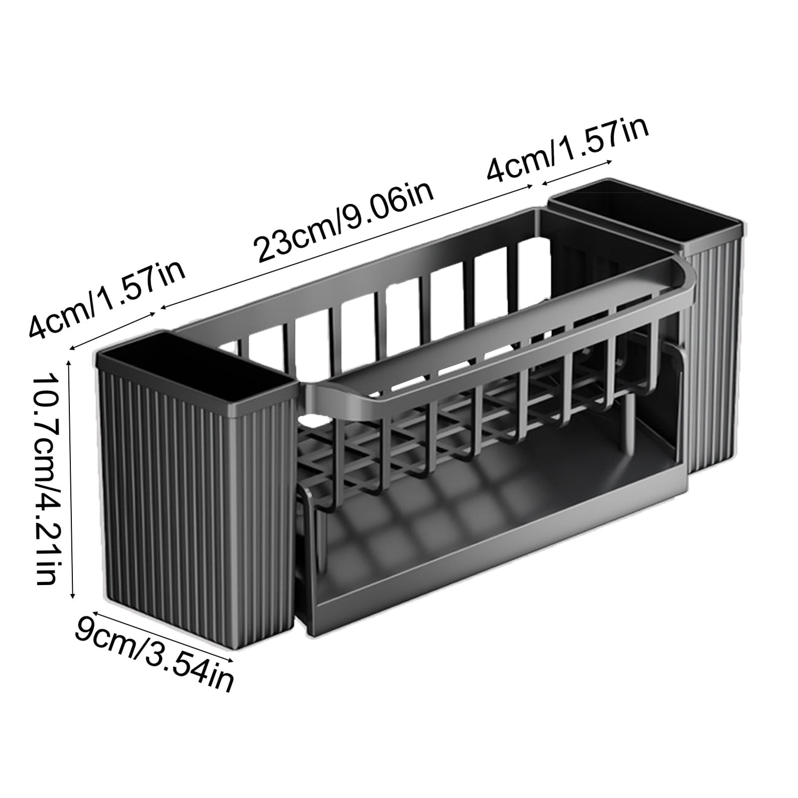 PALIFEUR Sponge Holder for Kitchen Sink, Kitchen Sink Organizer Rustproof 304 Stainless Steel Detachable Dishcloth Rack Sink Caddy, Kitchen Sponge Holder Bathroom Organizer Brush Holder Storage XC_#Gray - Image 3