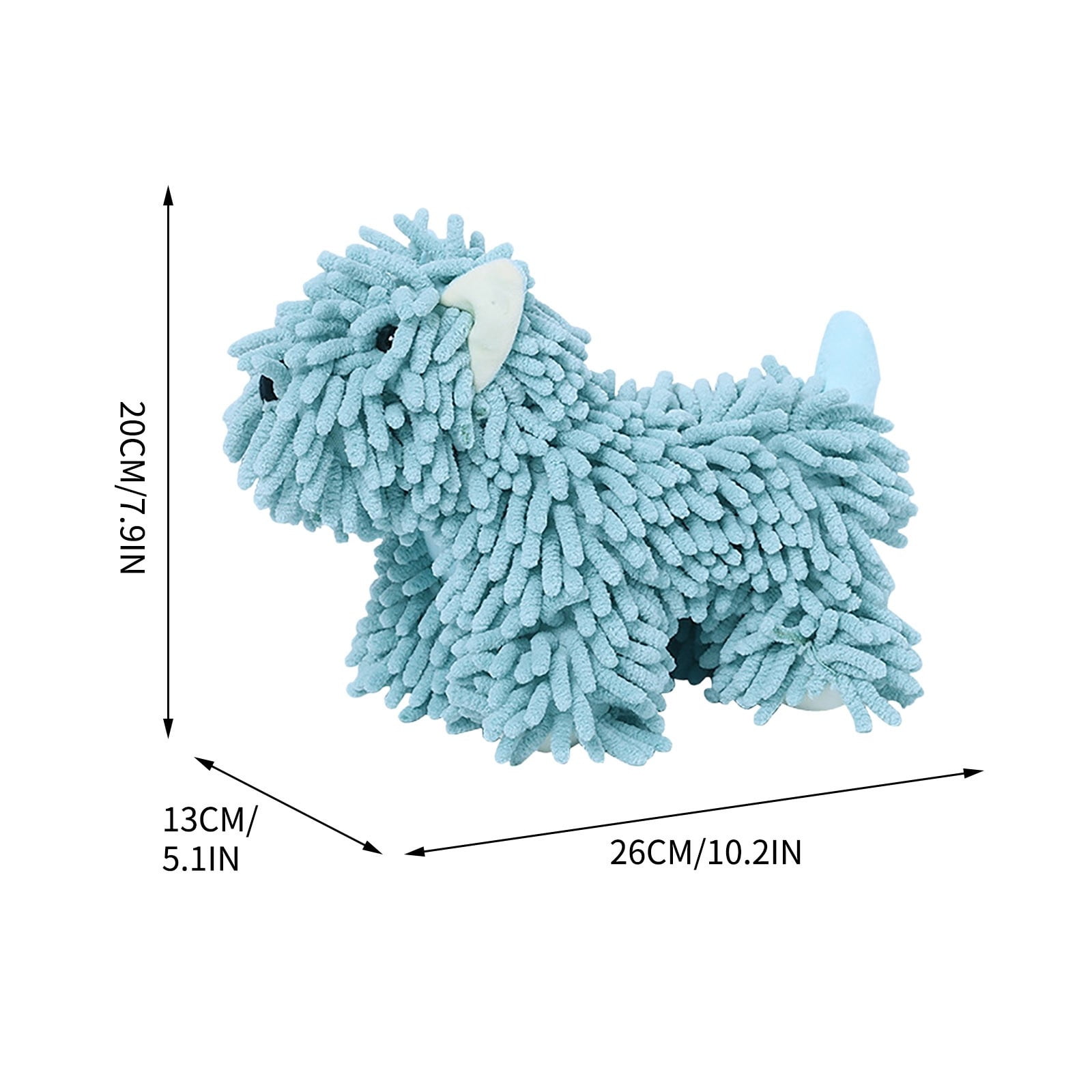 PALIFEUR Hangable Towels Cute Dog Hand Towels, Highly Absorbent Kitchen Towels Soft Thicker Hand Towels for Bathroom Funny Cartoon Gifts for Women Kitchen Bathroom Decor, Blue Green - Image 3