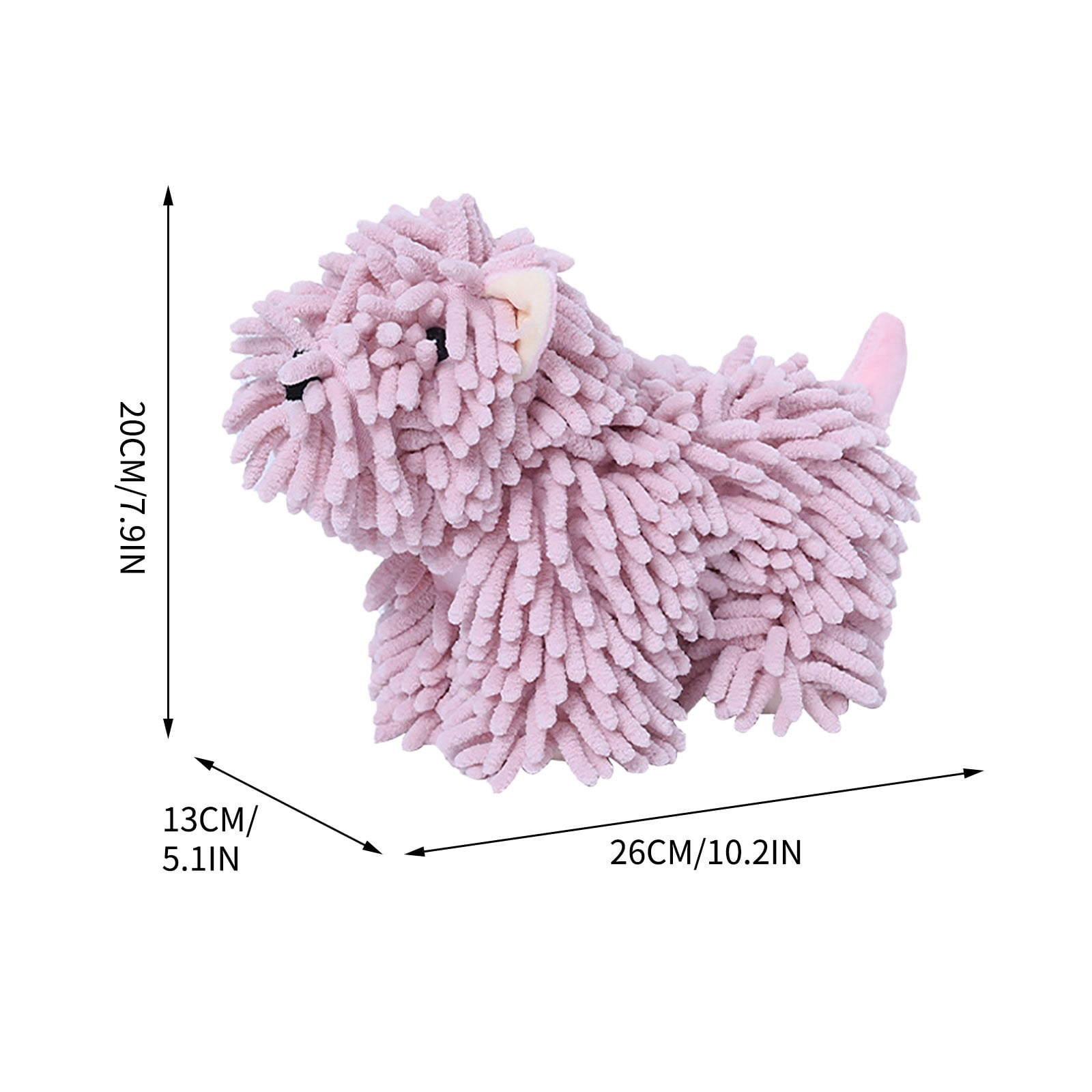 PALIFEUR Hangable Towels Cute Dog Hand Towels, Highly Absorbent Kitchen Towels Soft Thicker Hand Towels for Bathroom Funny Cartoon Gifts for Women Kitchen Bathroom Decor, Blue Pink - Image 3