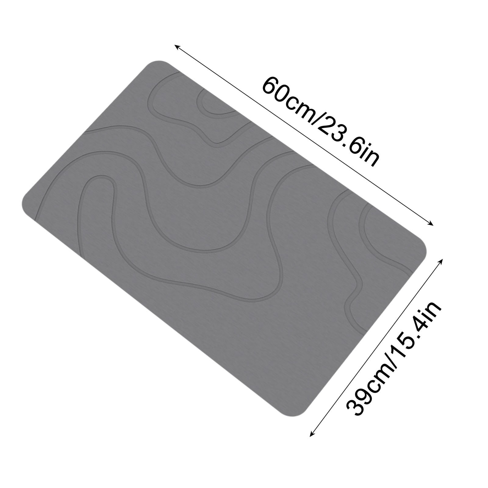 PALIFEUR Stone Bath Mat, 16x24