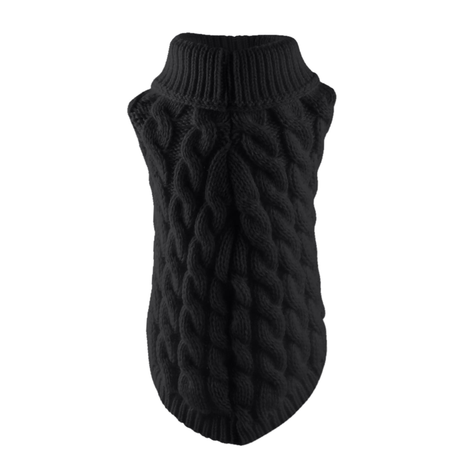 Xuniizn Dog Sweater for Small Medium Dogs, Warm Comfortable Winter Pet Clothes, Cute Knitted Sleeveless Pet Sweaters for Puppies, Cats, Dog Apparel & Accessories S Black - Image 8