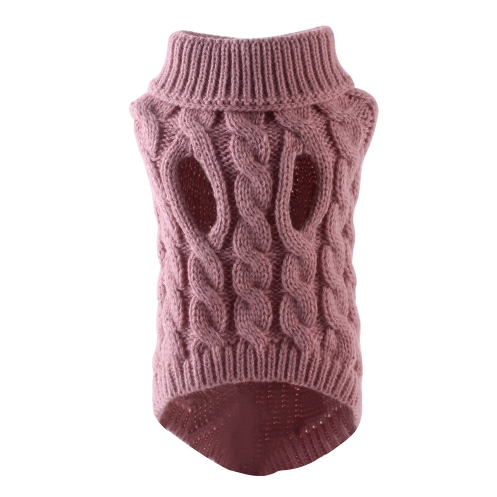 Xuniizn Dog Sweater for Small Medium Dogs, Warm Comfortable Winter Pet Clothes, Cute Knitted Sleeveless Pet Sweaters for Puppies, Cats, Dog Apparel & Accessories L Hot Pink - Image 3