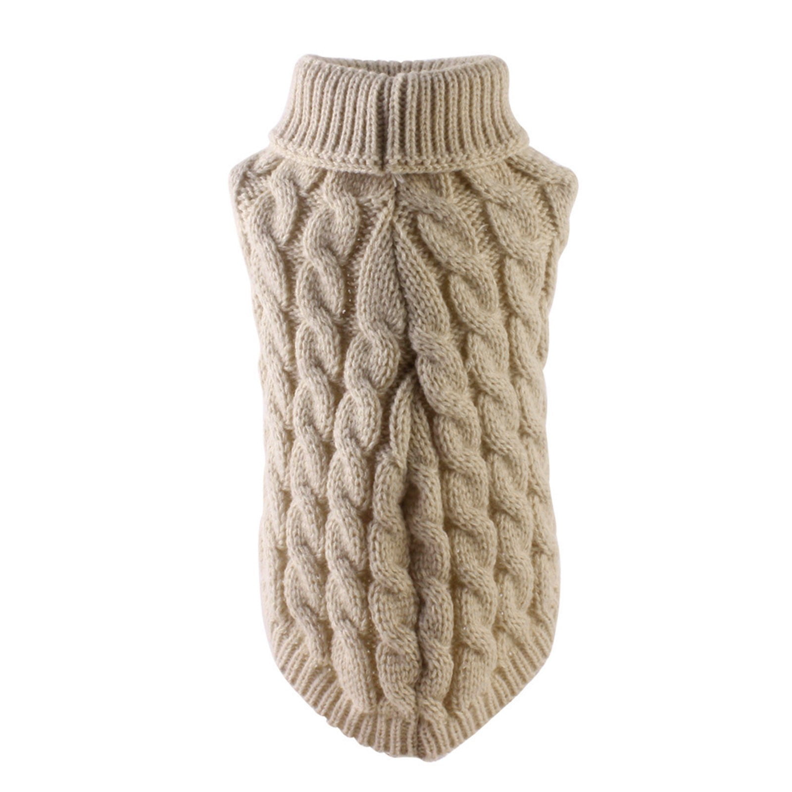 Xuniizn Dog Sweater for Small Medium Dogs, Warm Comfortable Winter Pet Clothes, Cute Knitted Sleeveless Pet Sweaters for Puppies, Cats, Dog Apparel & Accessories S Khaki - Image 4
