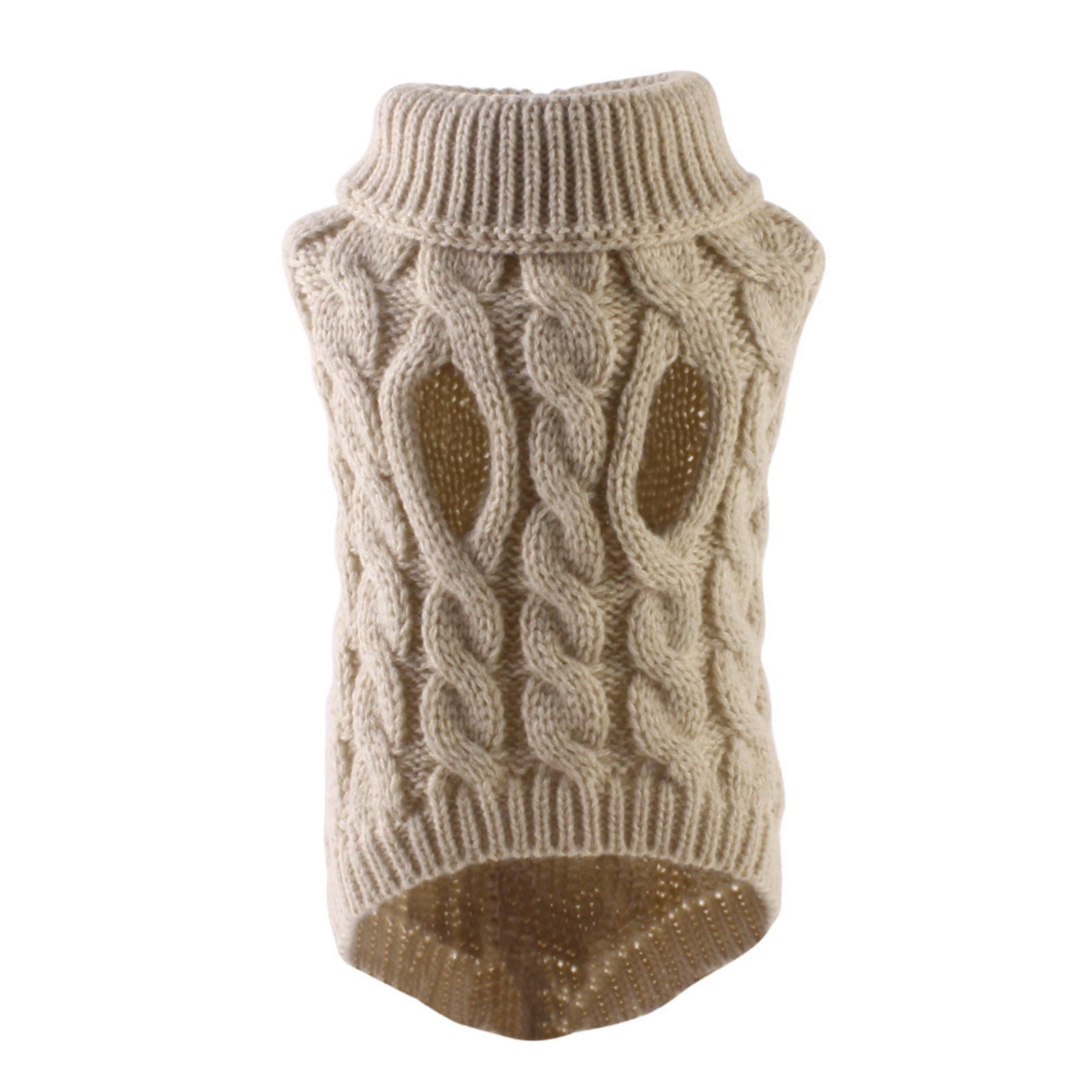 Xuniizn Dog Sweater for Small Medium Dogs, Warm Comfortable Winter Pet Clothes, Cute Knitted Sleeveless Pet Sweaters for Puppies, Cats, Dog Apparel & Accessories XL Khaki - Image 5