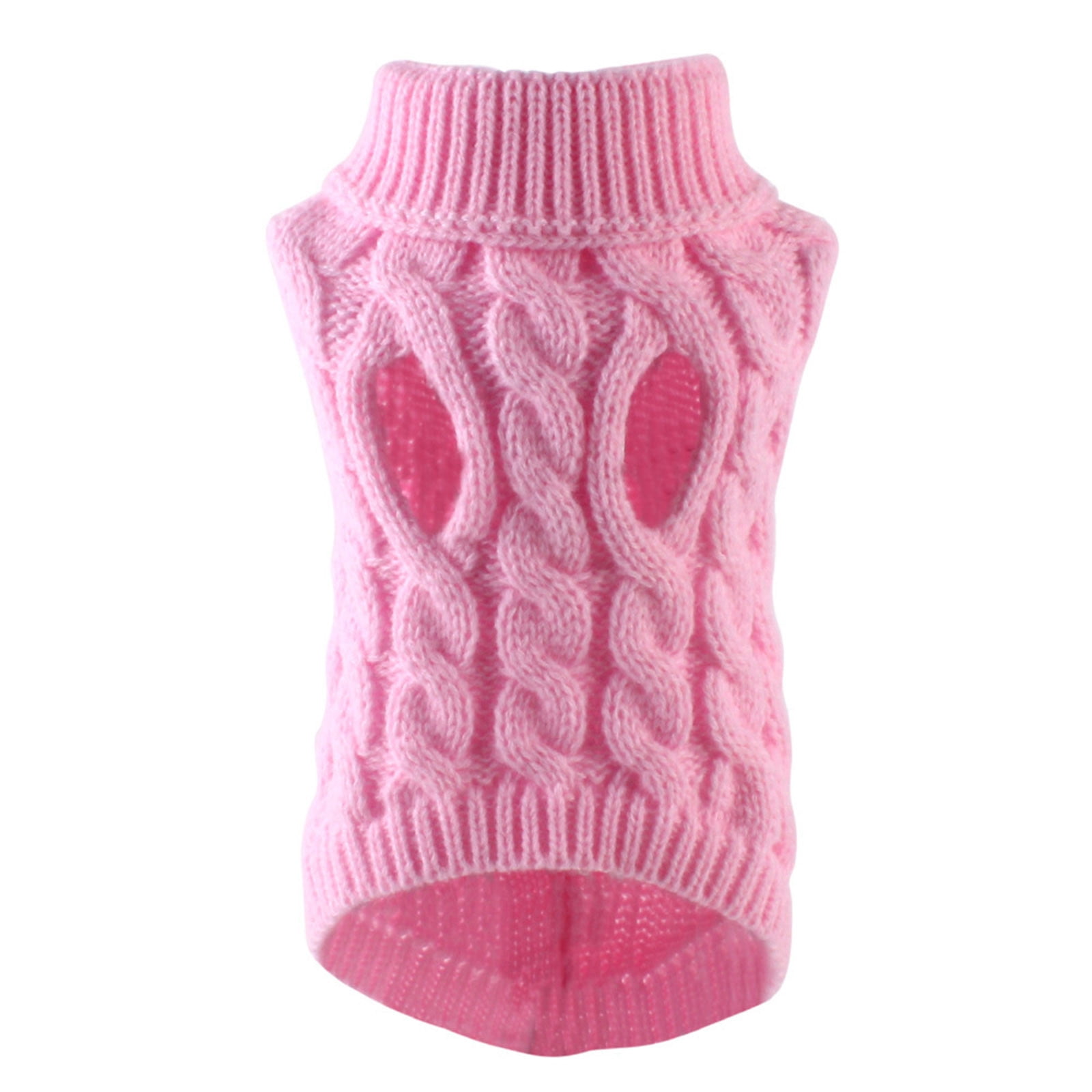 Xuniizn Dog Sweater for Small Medium Dogs, Warm Comfortable Winter Pet Clothes, Cute Knitted Sleeveless Pet Sweaters for Puppies, Cats, Dog Apparel & Accessories L Pink - Image 5