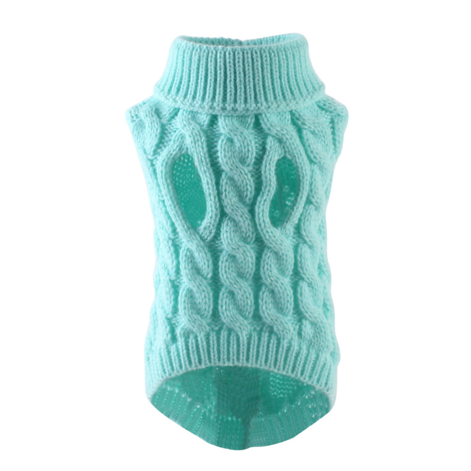 Xuniizn Dog Sweater for Small Medium Dogs, Warm Comfortable Winter Pet Clothes, Cute Knitted Sleeveless Pet Sweaters for Puppies, Cats, Dog Apparel & Accessories M Sky Blue - Image 4