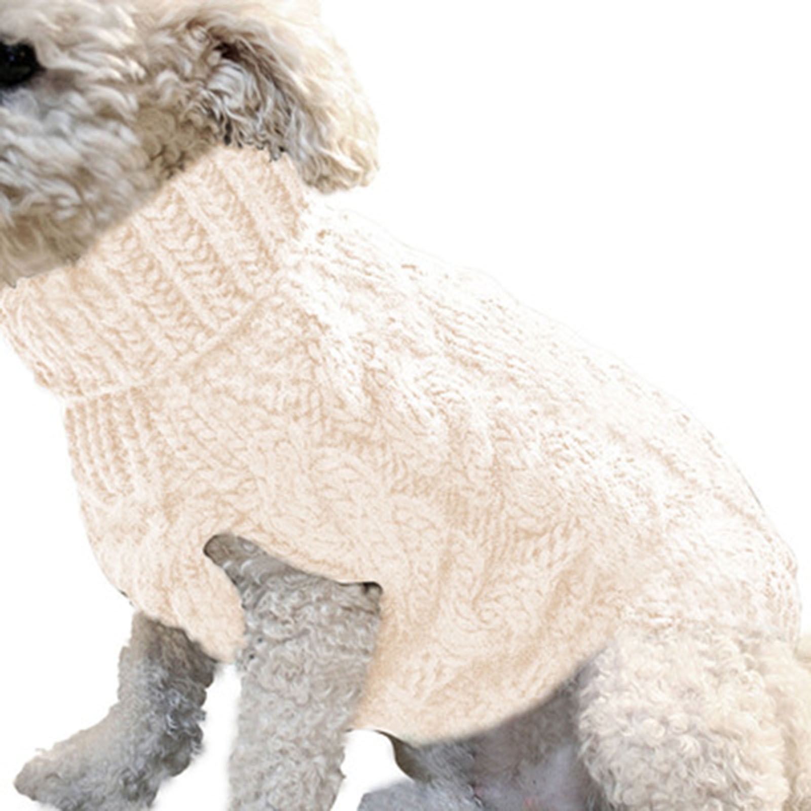 Xuniizn Dog Sweater for Small Medium Dogs, Warm Comfortable Winter Pet Clothes, Cute Knitted Sleeveless Pet Sweaters for Puppies, Cats, Dog Apparel & Accessories S White - Image 1
