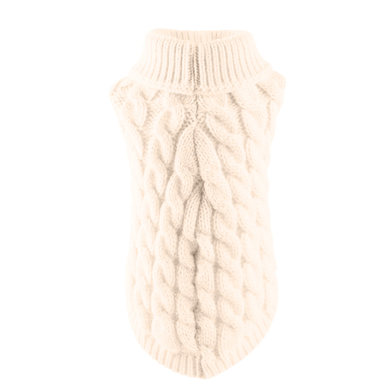 Xuniizn Dog Sweater for Small Medium Dogs, Warm Comfortable Winter Pet Clothes, Cute Knitted Sleeveless Pet Sweaters for Puppies, Cats, Dog Apparel & Accessories M White - Image 4