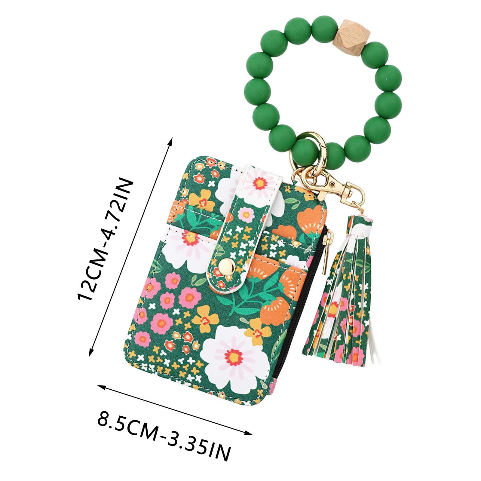 PALIFEUR Wallet Women, Wallet Keychain Wristlet for Women, Slim Credit Card Holder Wallet, Fashion Tassel Keychain Bangle Key Ring Purse for Women ( 18 Kinds of Prints Wallets) I - Image 3