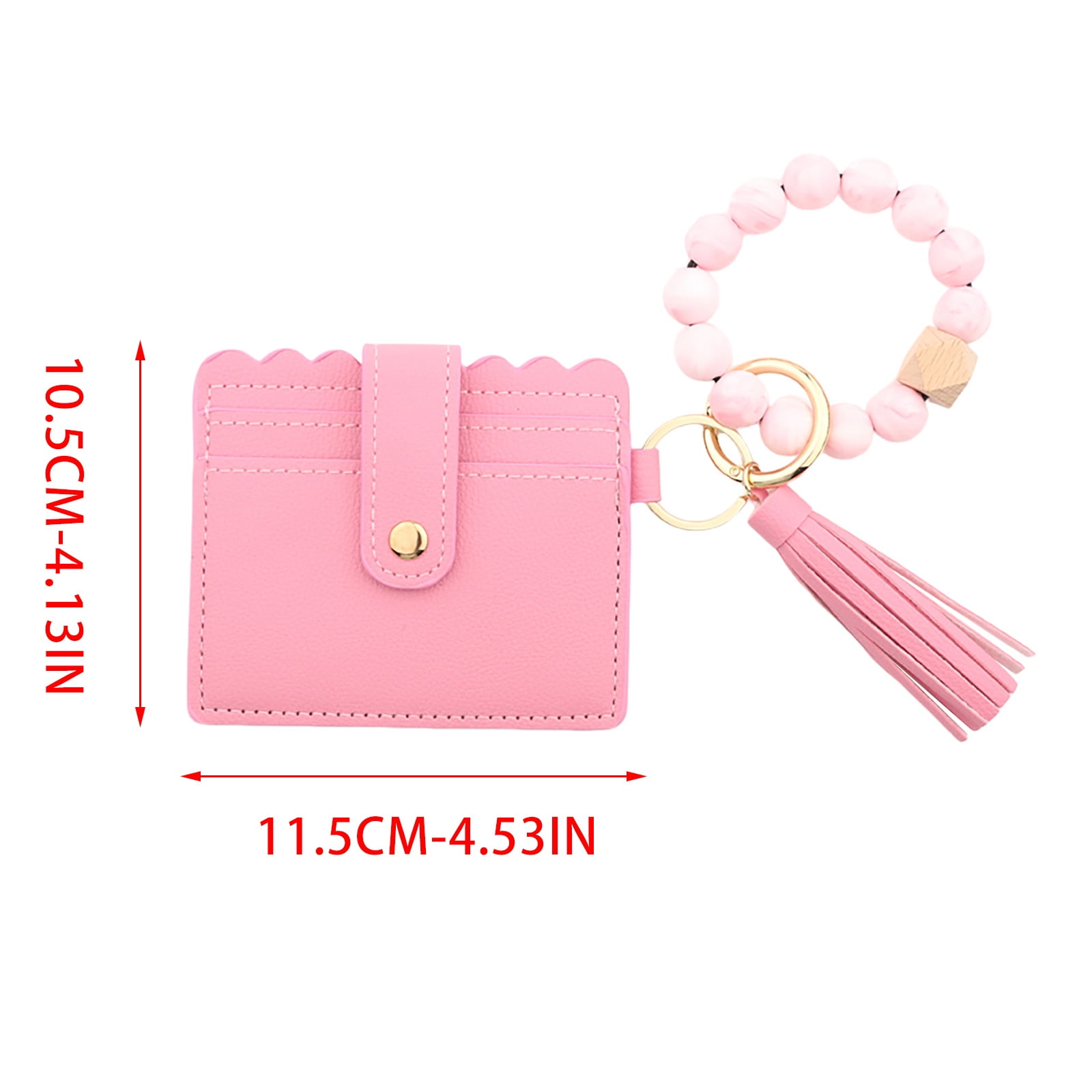 PALIFEUR Wallet Women, Wallet Keychain Wristlet for Women, Slim Credit Card Holder Wallet, Fashion Tassel Keychain Bangle Key Ring Purse for Women ( 18 Kinds of Prints Wallets) J - Image 3