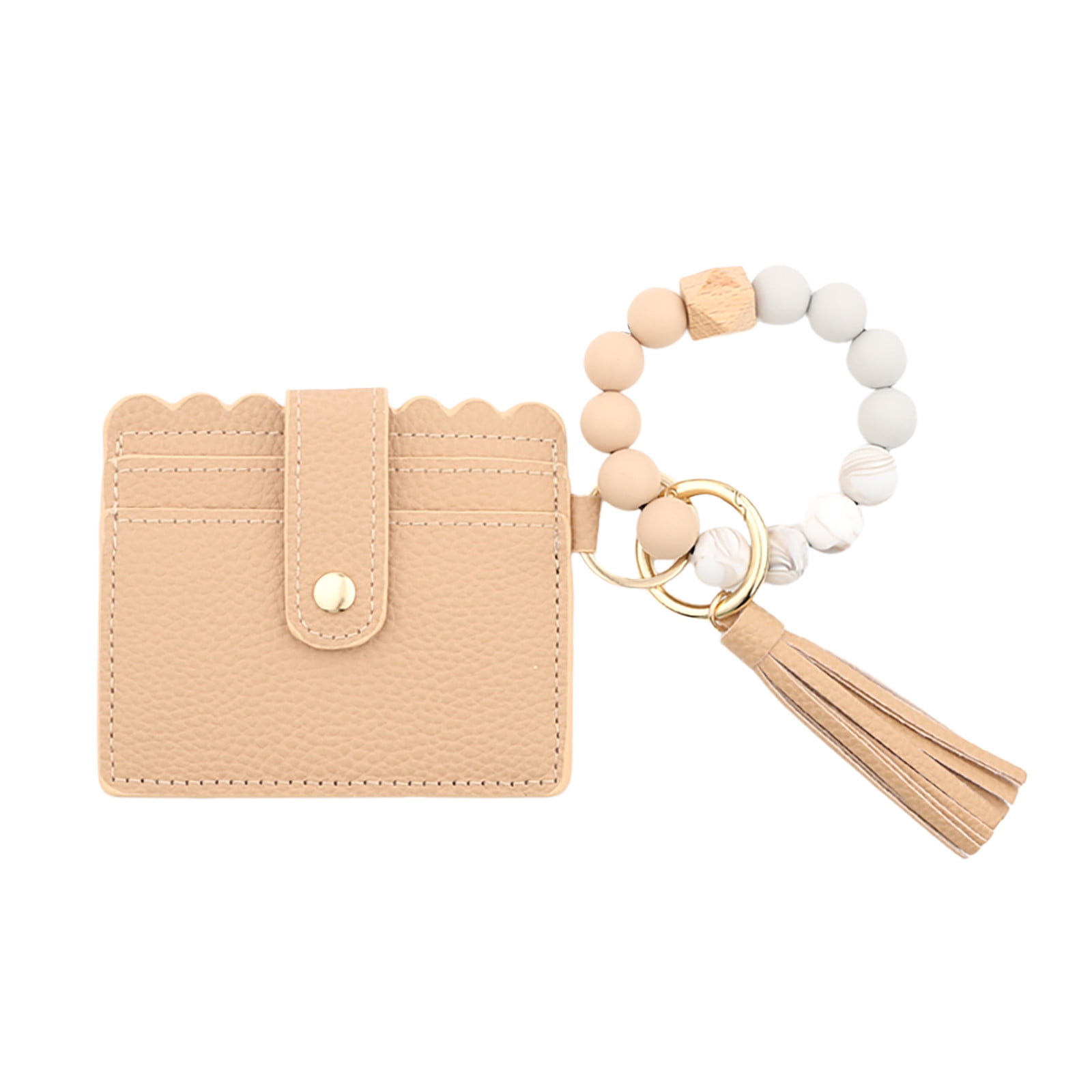 PALIFEUR Wallet Women, Wallet Keychain Wristlet for Women, Slim Credit Card Holder Wallet, Fashion Tassel Keychain Bangle Key Ring Purse for Women ( 18 Kinds of Prints Wallets) K - Image 2