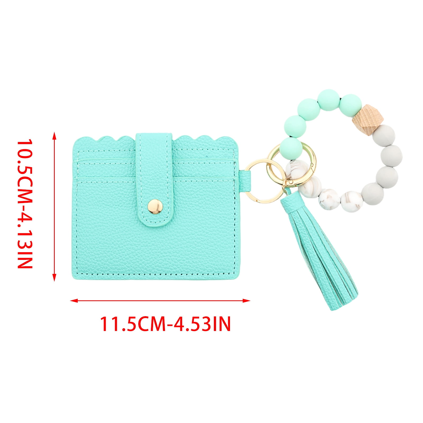 PALIFEUR Wallet Women, Wallet Keychain Wristlet for Women, Slim Credit Card Holder Wallet, Fashion Tassel Keychain Bangle Key Ring Purse for Women ( 18 Kinds of Prints Wallets) M - Image 3