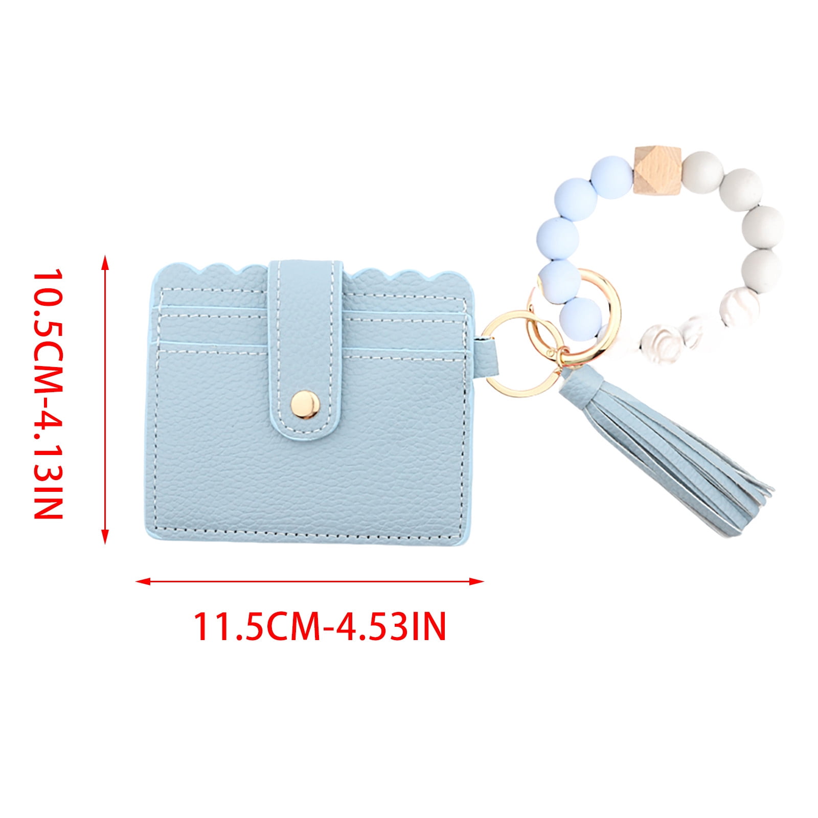 PALIFEUR Wallet Women, Wallet Keychain Wristlet for Women, Slim Credit Card Holder Wallet, Fashion Tassel Keychain Bangle Key Ring Purse for Women ( 18 Kinds of Prints Wallets) R - Image 3