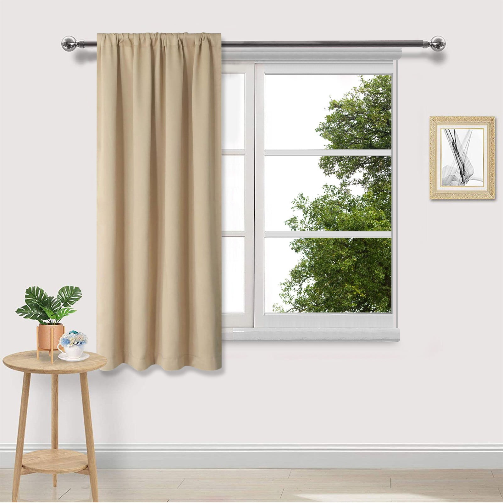 Xuniizn Blackout Curtains for Bedroom Thermal Insulated - 100%Polyester Black Out Curtains 2 Panels Set Room Darkening Window Curtains for Living Room, Light Blue CTN-BG - Image 2