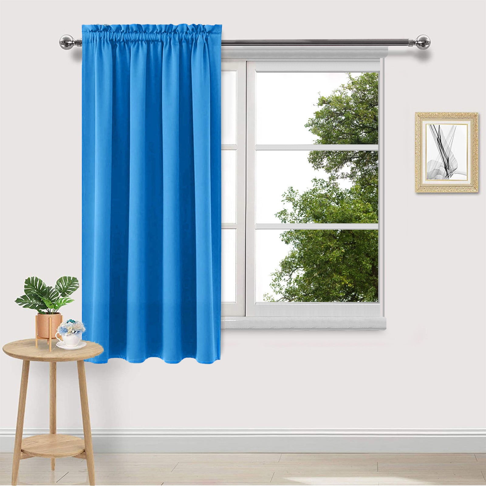 Xuniizn Blackout Curtains for Bedroom Thermal Insulated - 100%Polyester Black Out Curtains 2 Panels Set Room Darkening Window Curtains for Living Room, Light Blue CTN-BU - Image 2