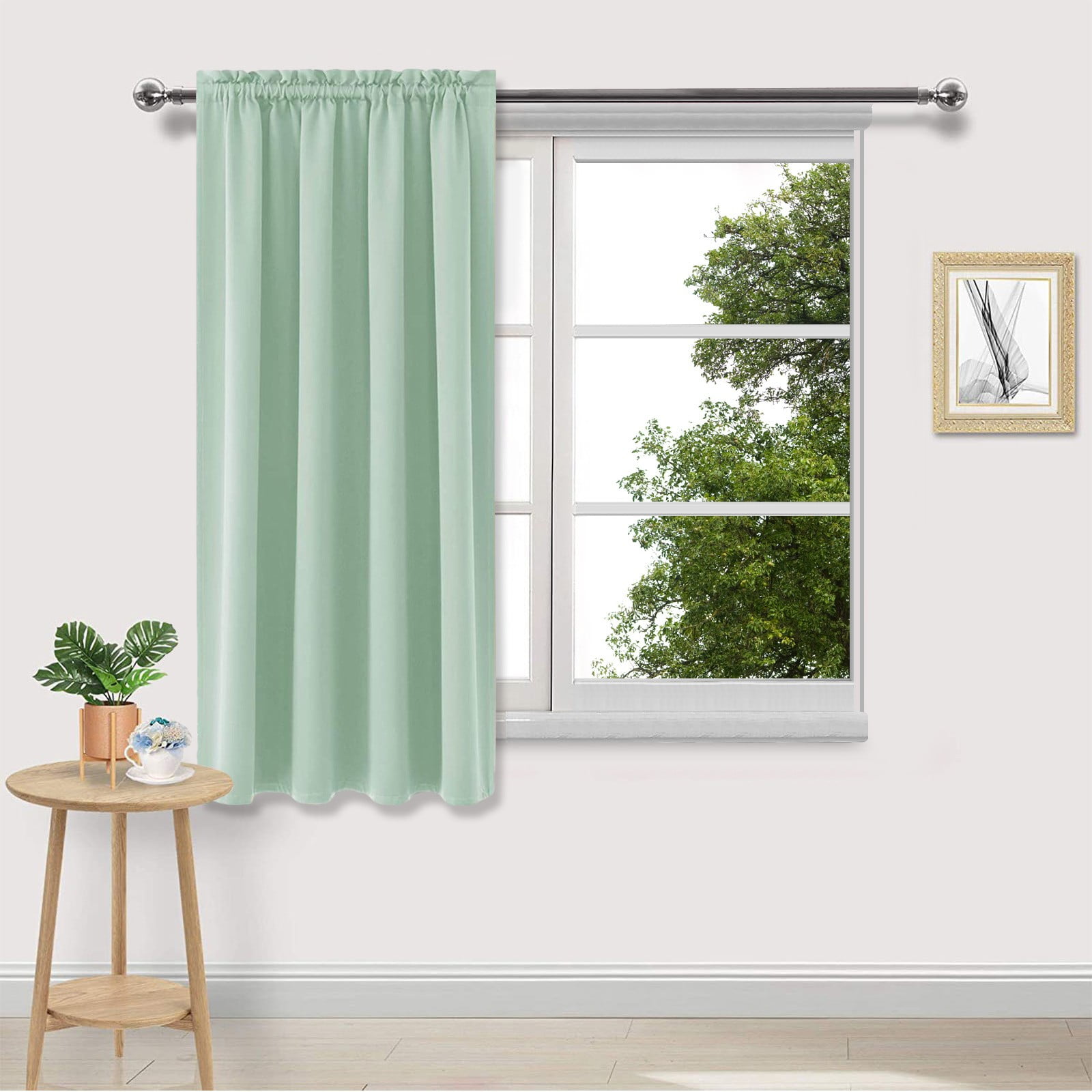 Xuniizn Blackout Curtains for Bedroom Thermal Insulated - 100%Polyester Black Out Curtains 2 Panels Set Room Darkening Window Curtains for Living Room, Light Blue CTN-GN - Image 2