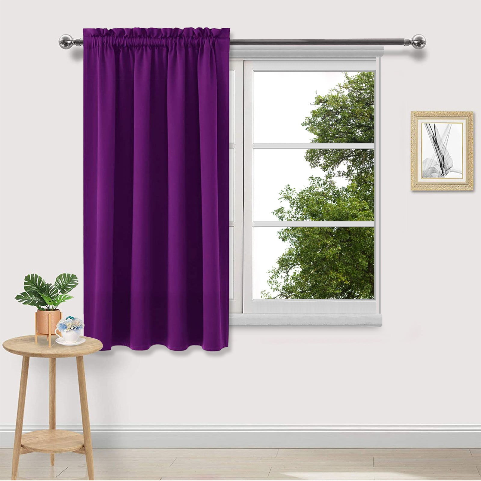 Xuniizn Blackout Curtains for Bedroom Thermal Insulated - 100%Polyester Black Out Curtains 2 Panels Set Room Darkening Window Curtains for Living Room, Light Blue CTN-PP - Image 2