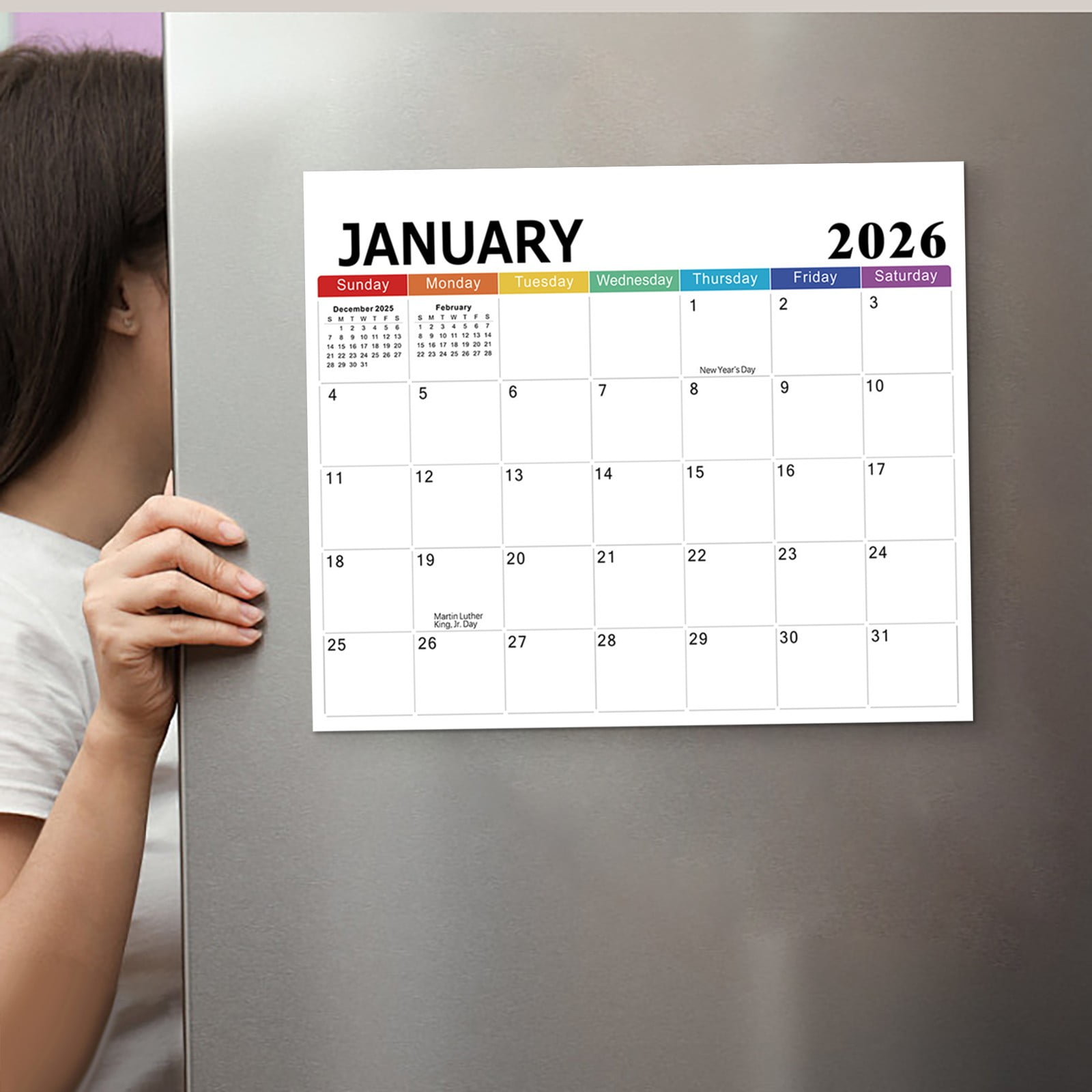 Tyidzon Magnetic Calendar for Refrigerator 2026-2027, 12x10