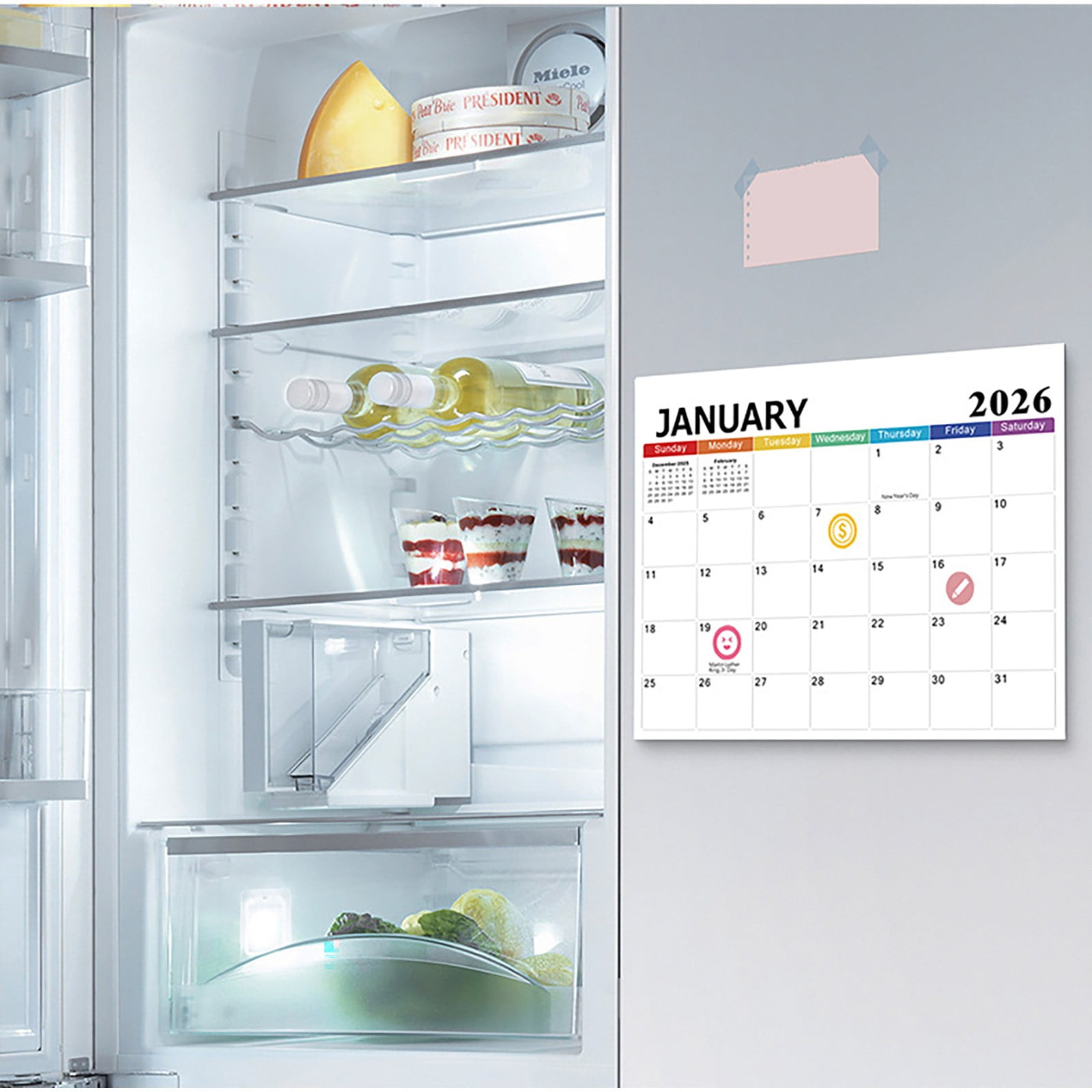 Tyidzon Magnetic Calendar for Refrigerator 2026-2027, 12x10