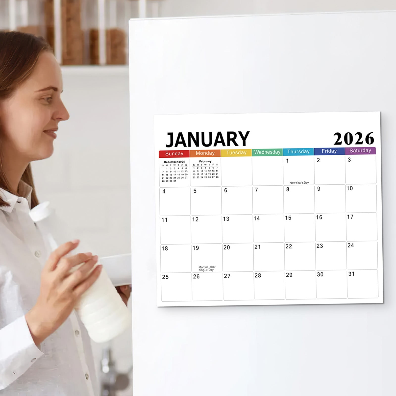 Tyidzon Magnetic Calendar for Refrigerator 2026-2027, 12x10